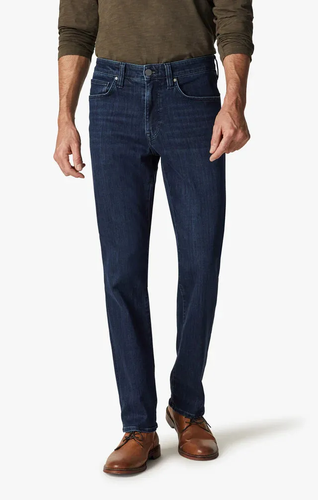 34 Heritage Charisma Relaxed Straight Jeans In Dark Midnight Brushed Urban