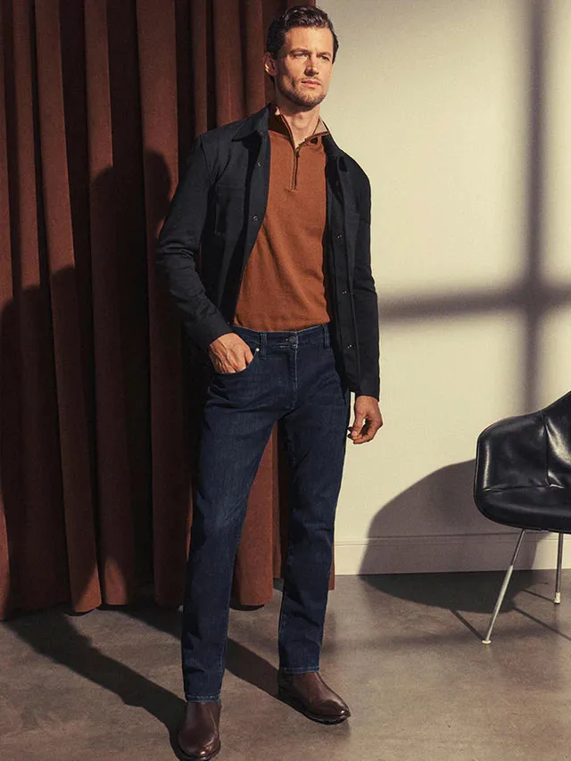 34 Heritage Charisma Relaxed Straight Jeans In Dark Midnight Brushed Urban