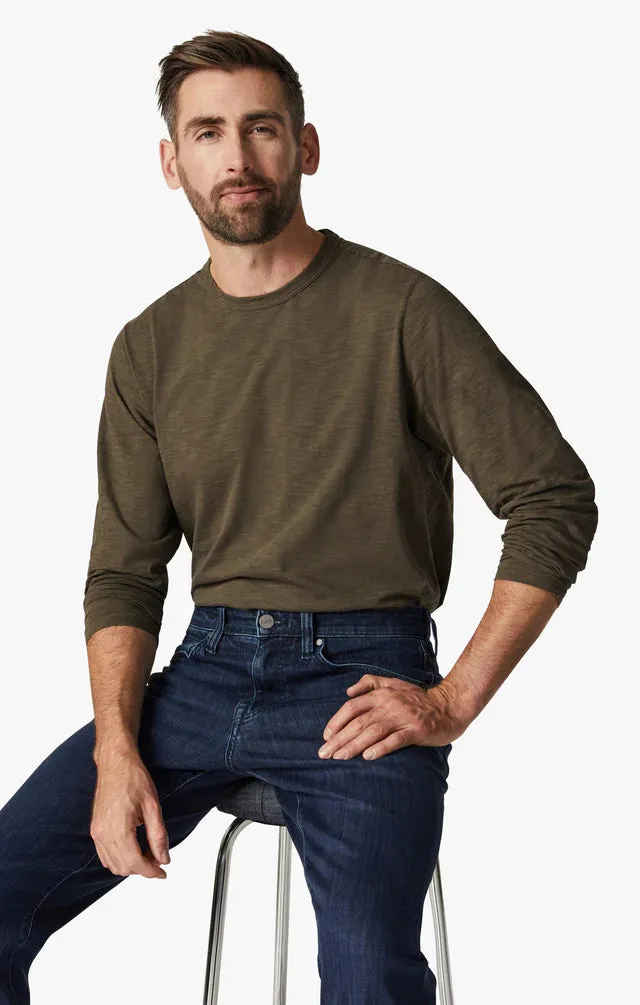 34 Heritage Charisma Relaxed Straight Jeans In Dark Midnight Brushed Urban