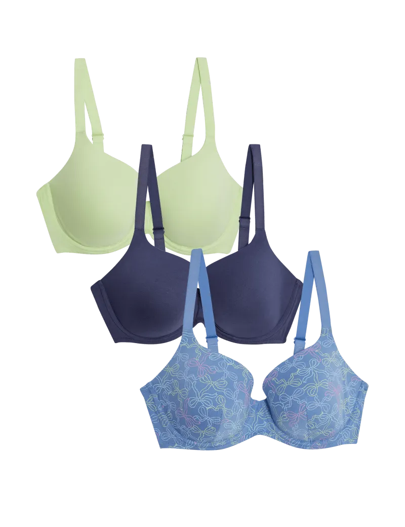 3pk Wired T-Shirt Bras