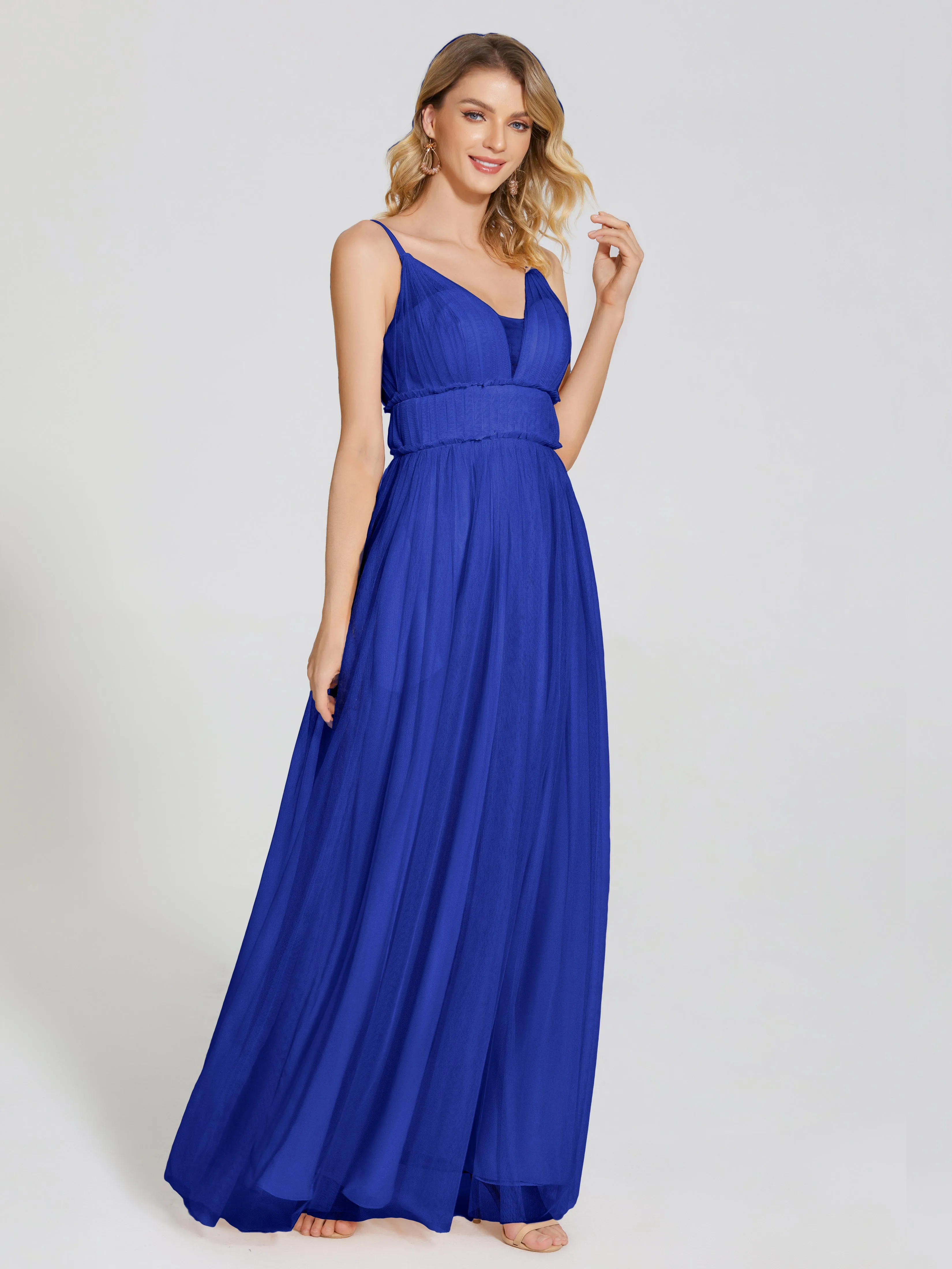 Alayna Elegant Spaghetti Straps Tulle Bridesmaid Dresses
