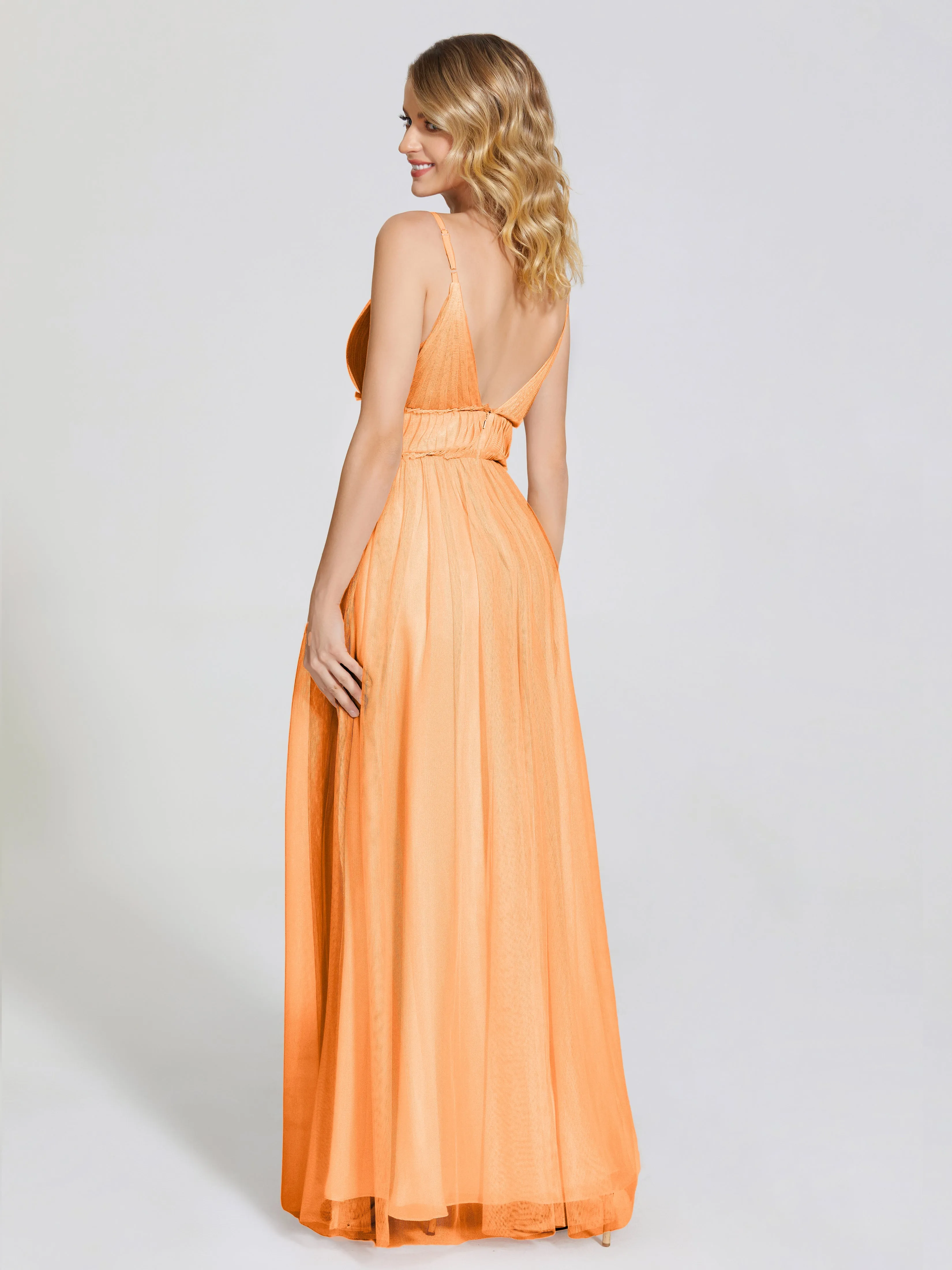 Alayna Elegant Spaghetti Straps Tulle Bridesmaid Dresses