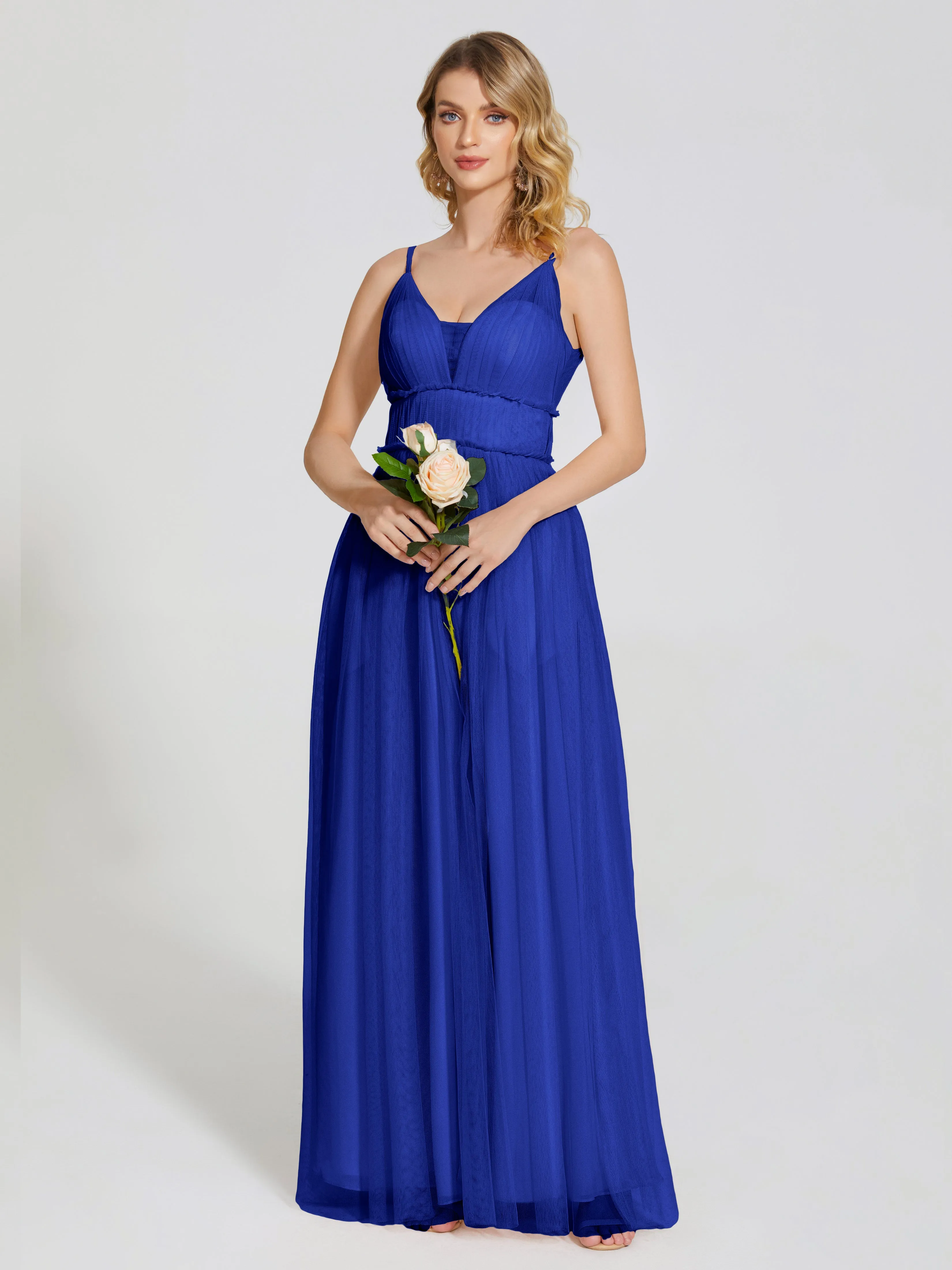 Alayna Elegant Spaghetti Straps Tulle Bridesmaid Dresses