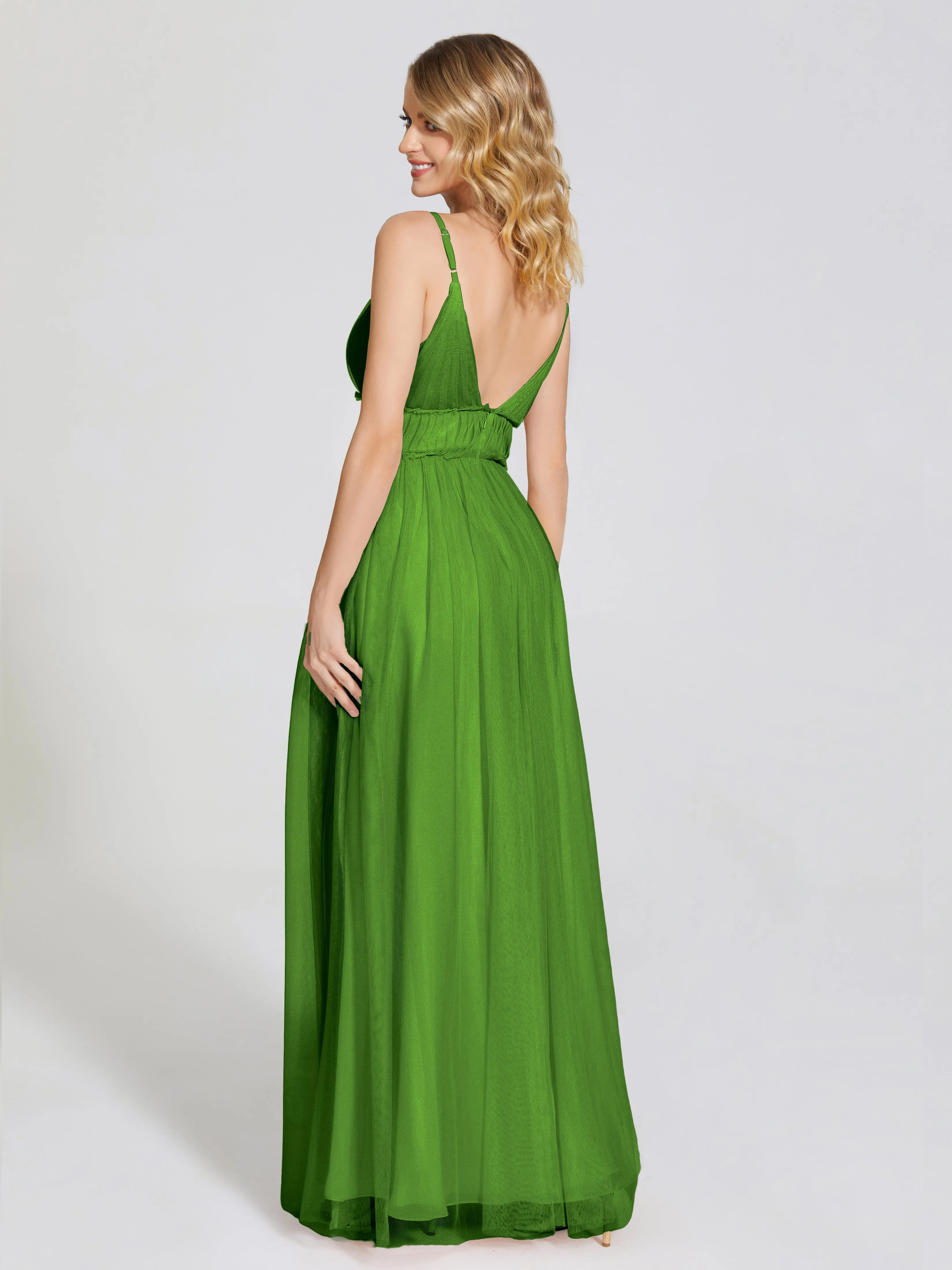 Alayna Elegant Spaghetti Straps Tulle Bridesmaid Dresses