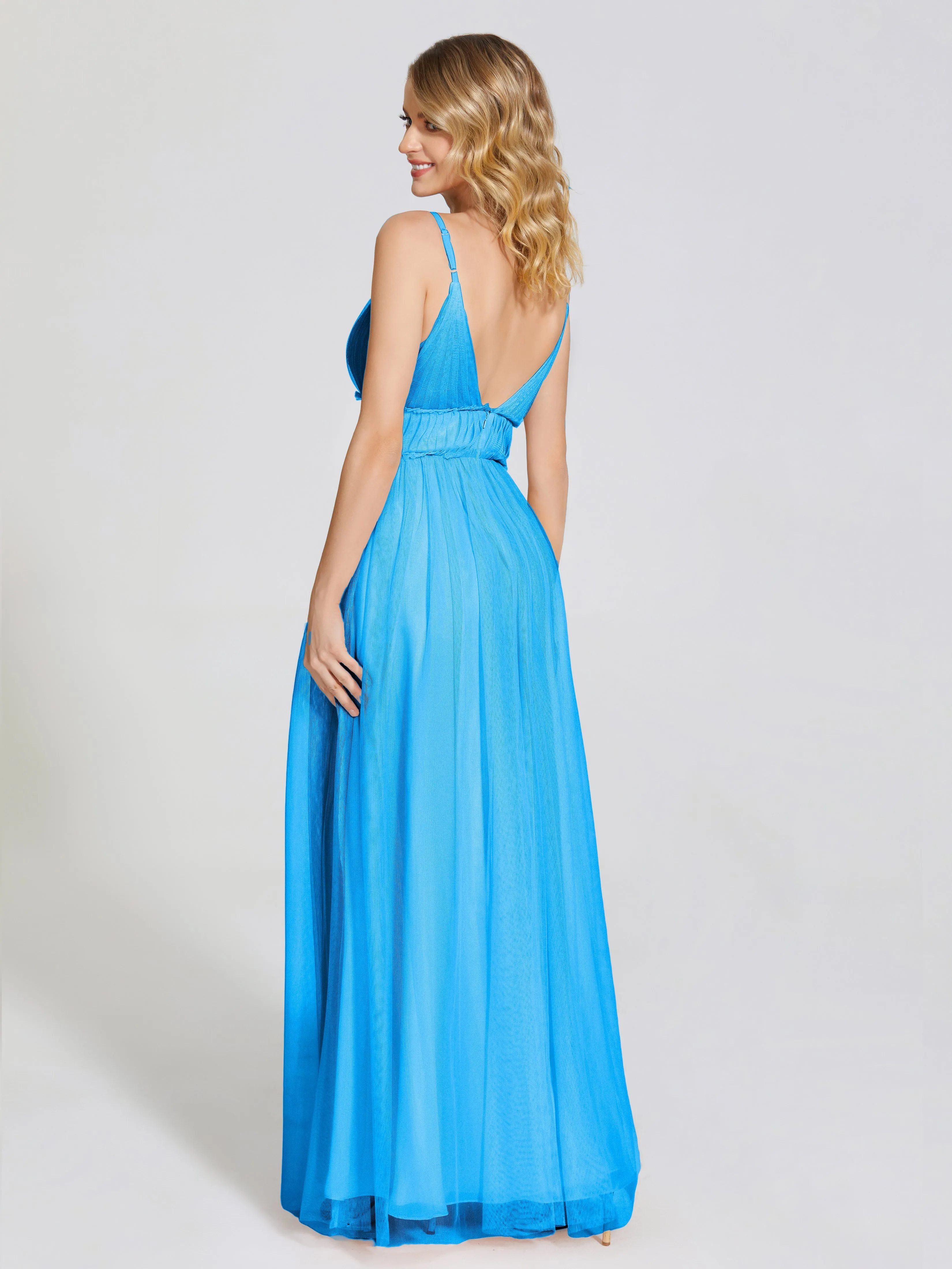 Alayna Elegant Spaghetti Straps Tulle Bridesmaid Dresses