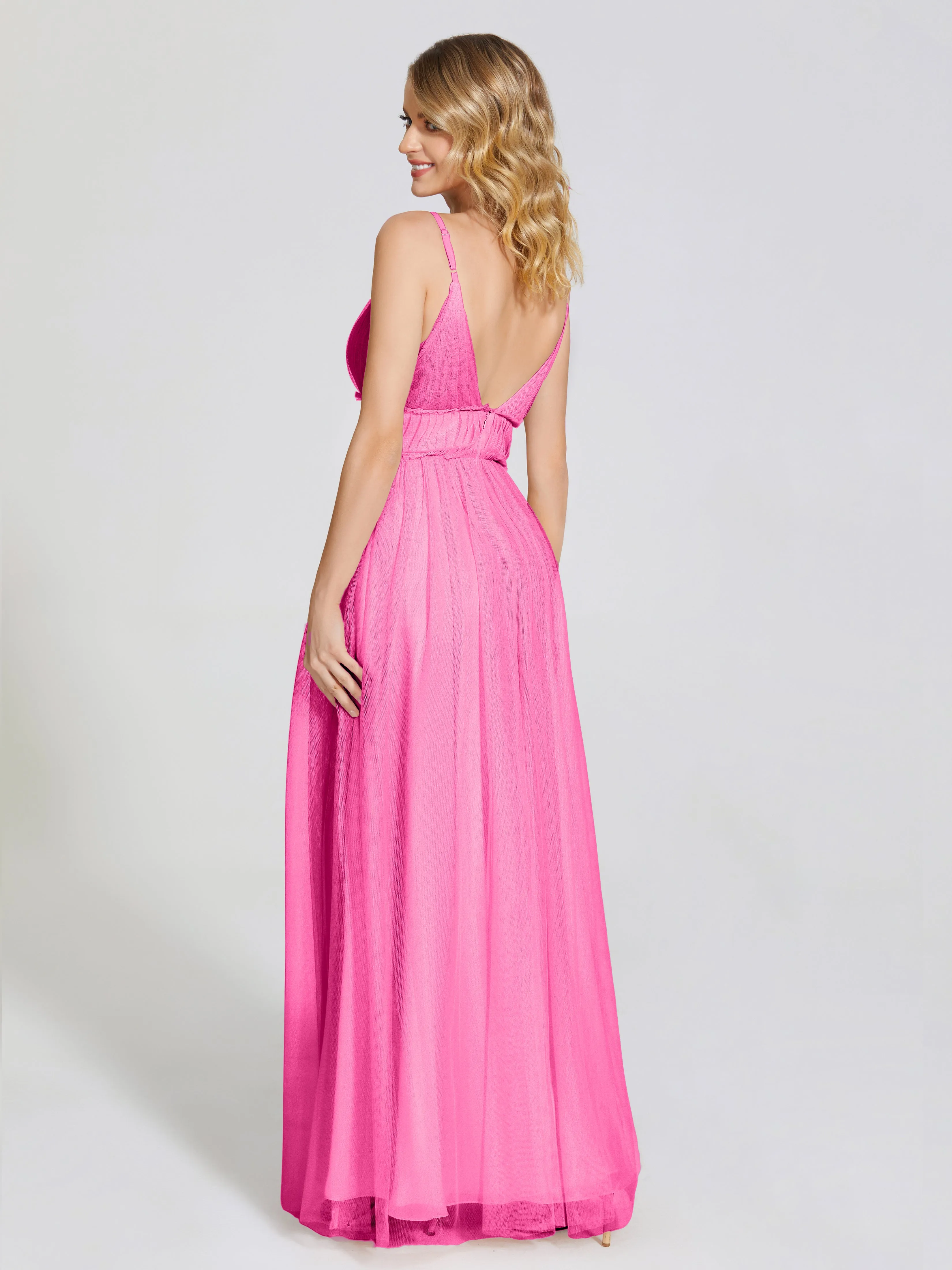 Alayna Elegant Spaghetti Straps Tulle Bridesmaid Dresses
