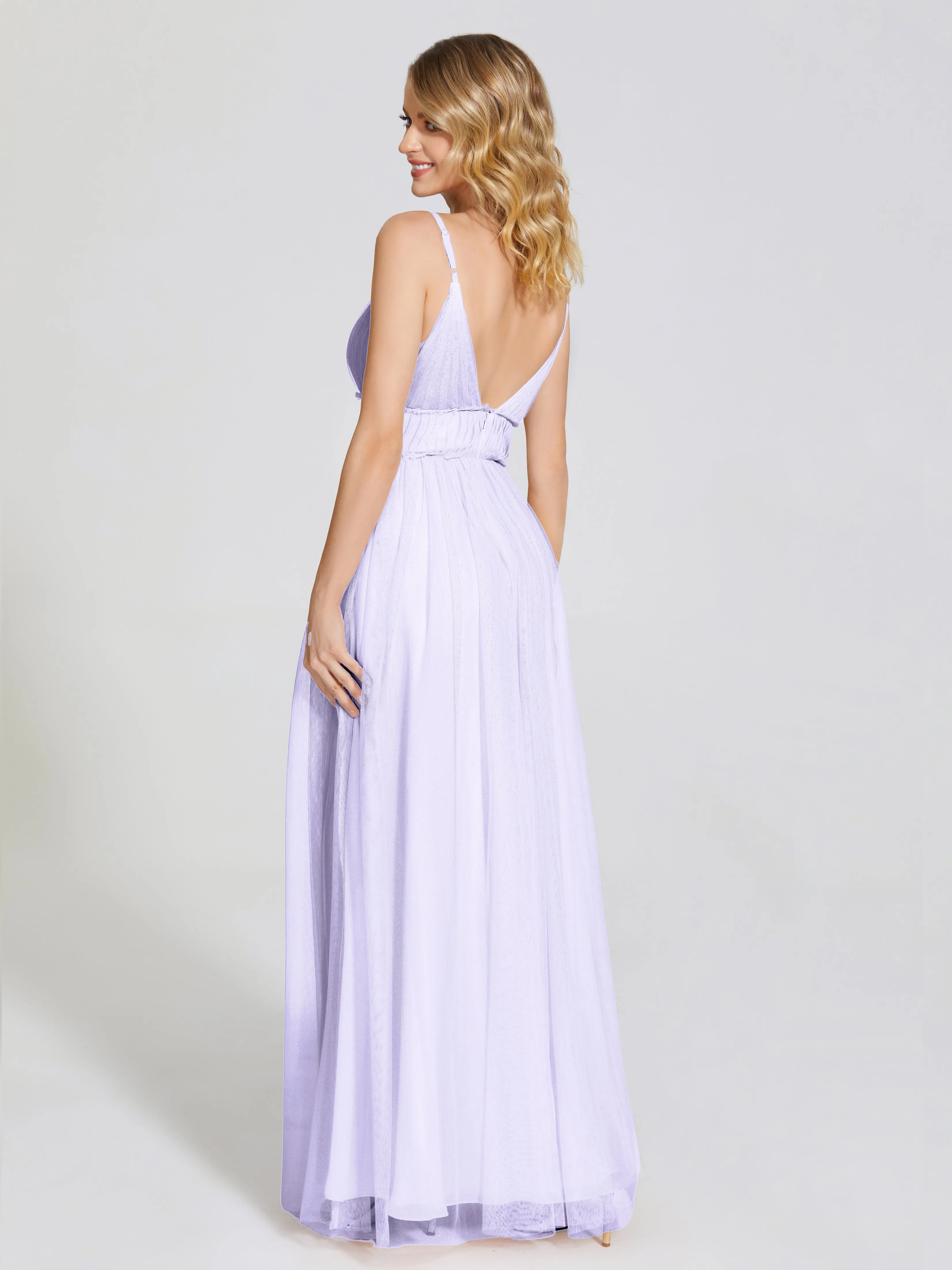Alayna Elegant Spaghetti Straps Tulle Bridesmaid Dresses