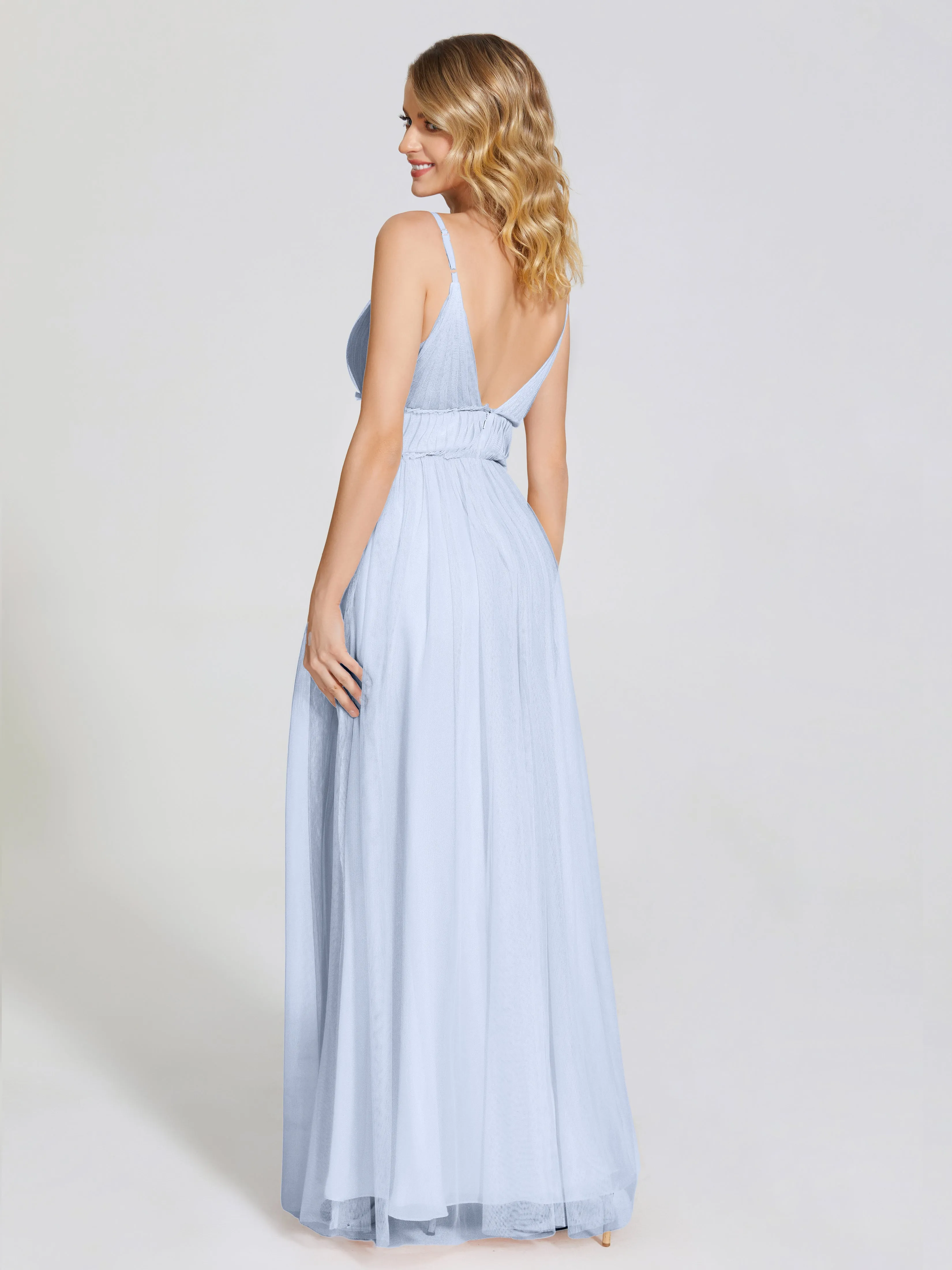 Alayna Elegant Spaghetti Straps Tulle Bridesmaid Dresses