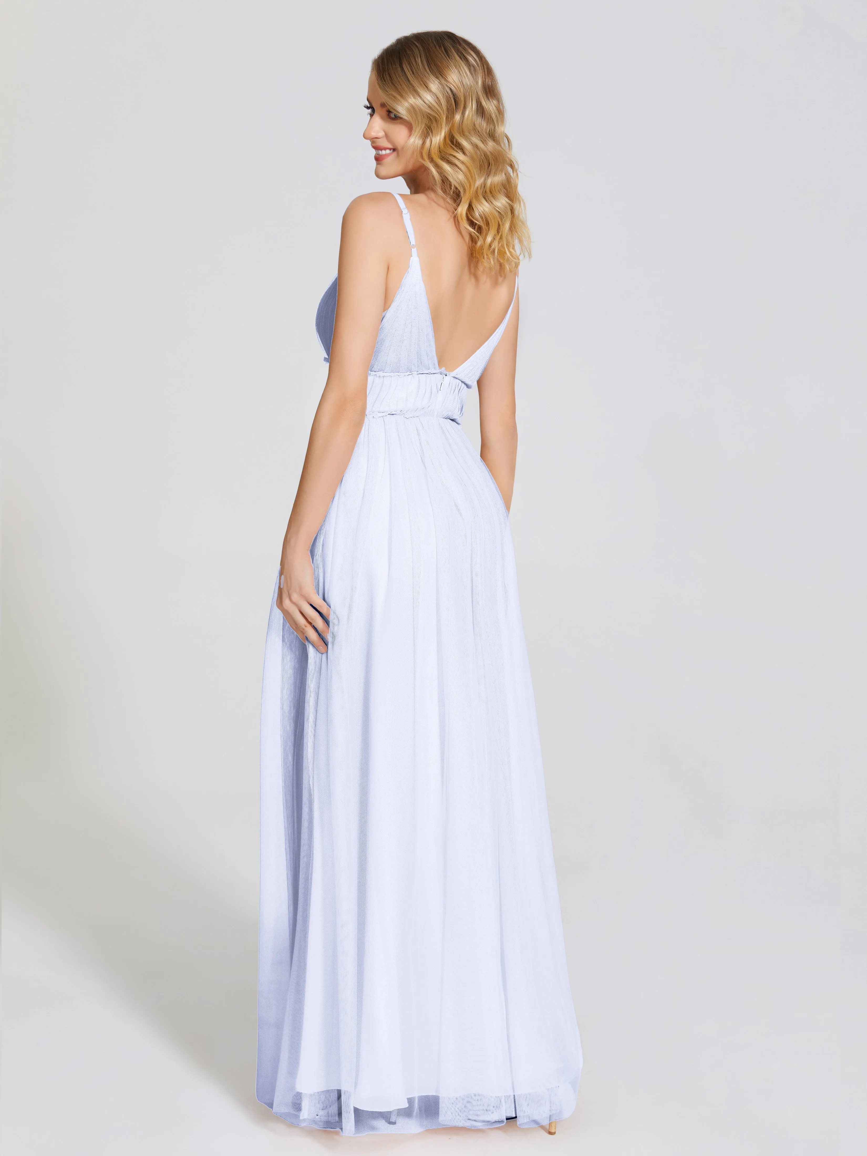 Alayna Elegant Spaghetti Straps Tulle Bridesmaid Dresses