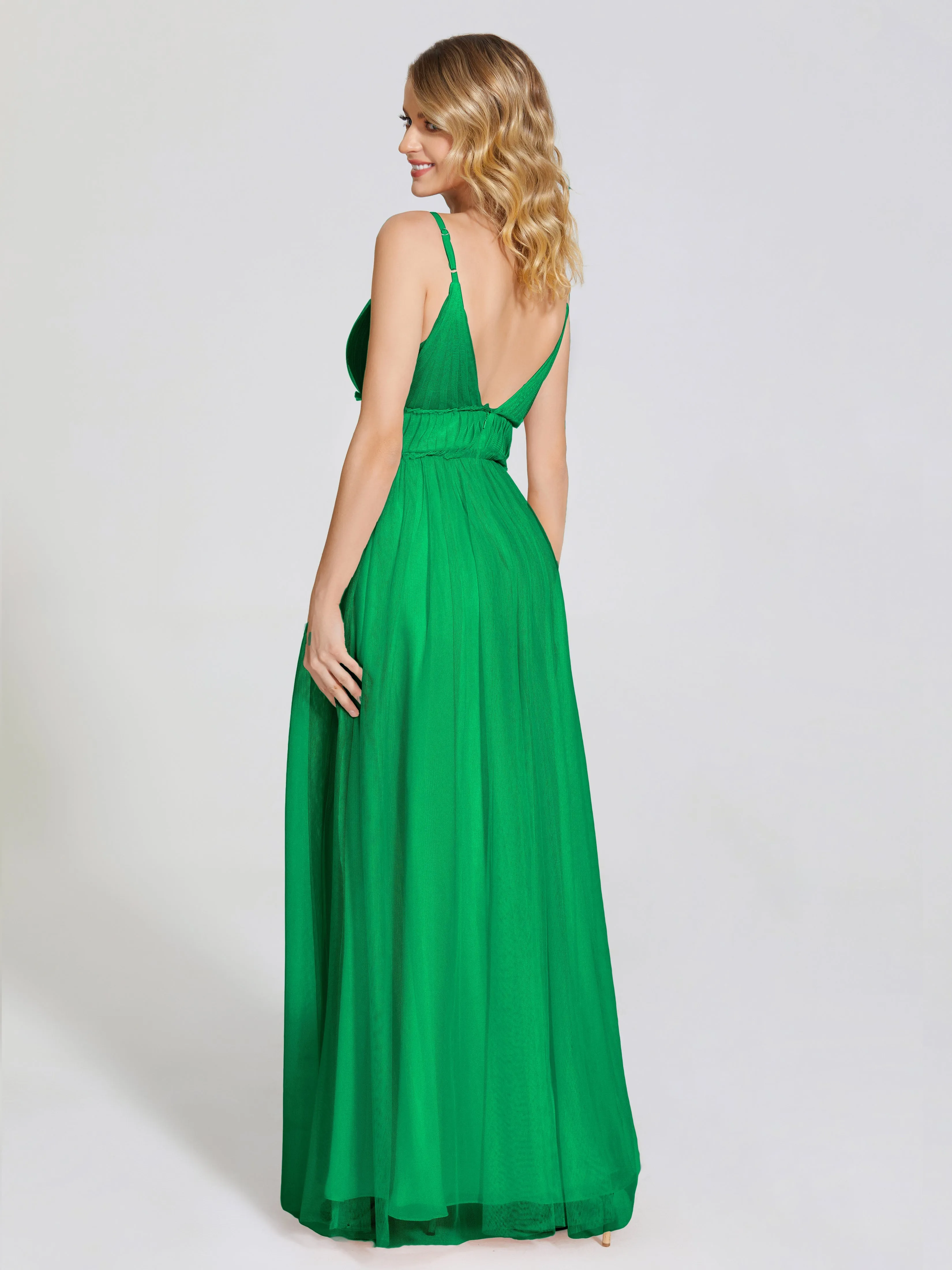 Alayna Elegant Spaghetti Straps Tulle Bridesmaid Dresses