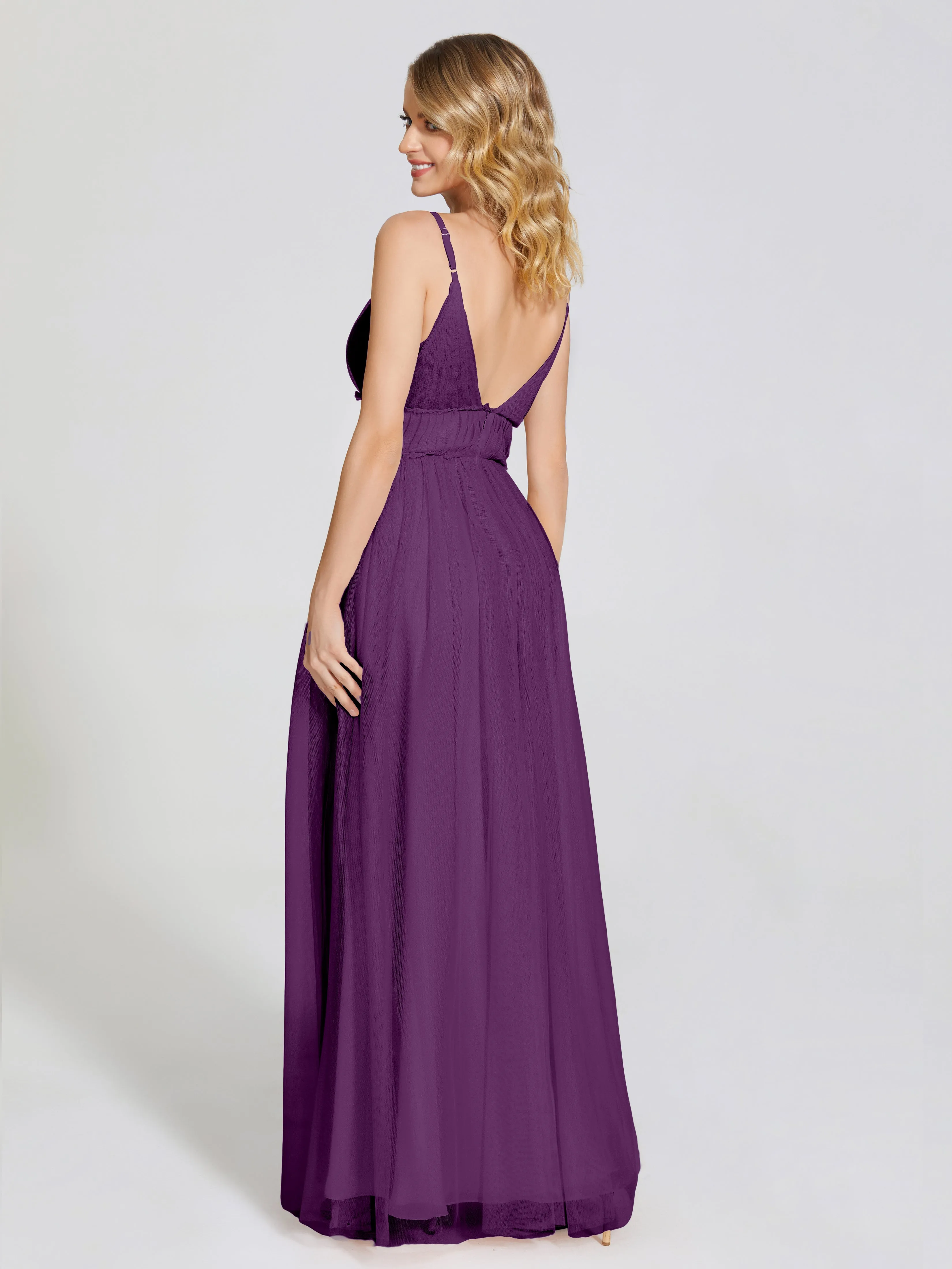 Alayna Elegant Spaghetti Straps Tulle Bridesmaid Dresses