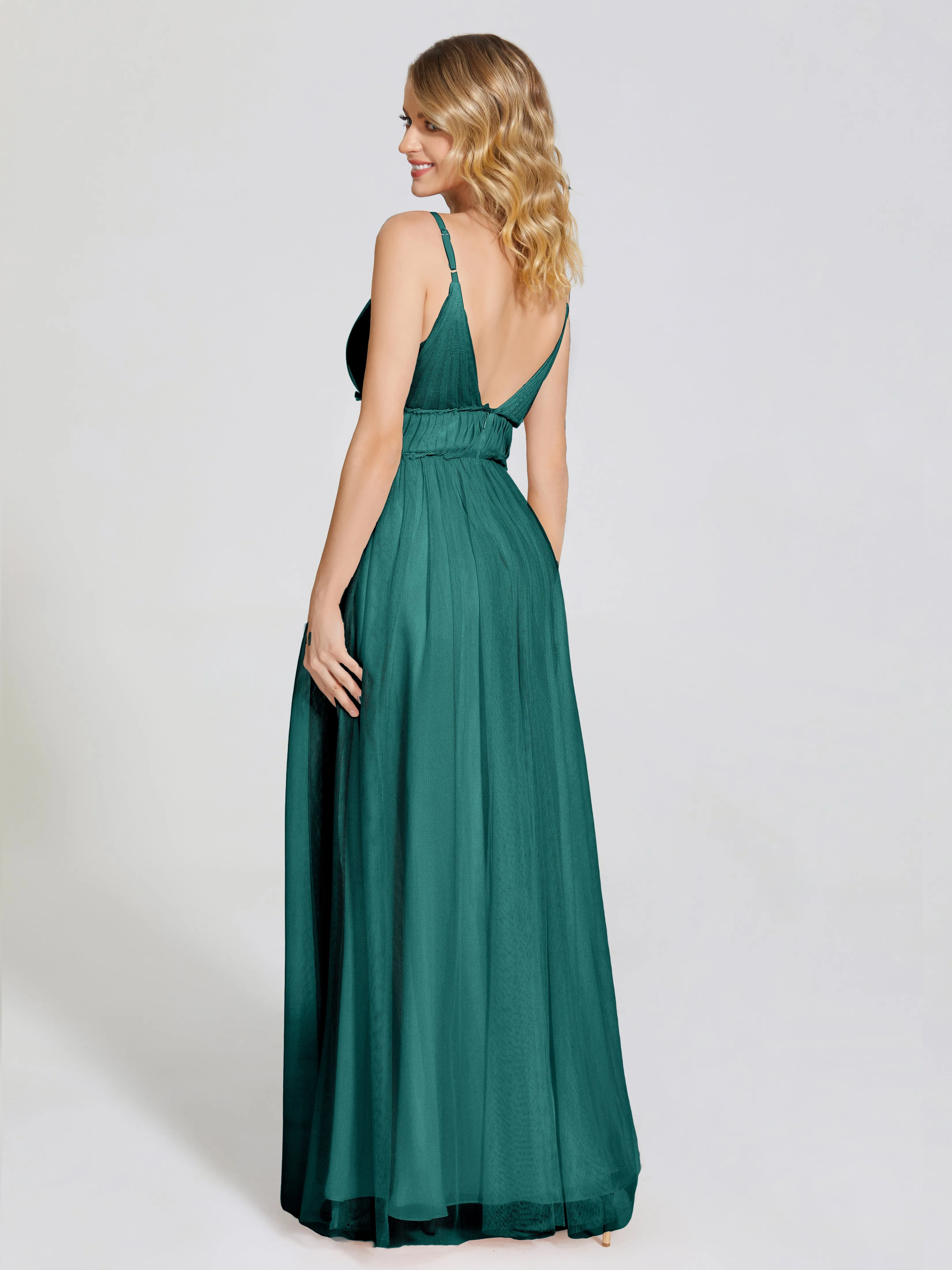 Alayna Elegant Spaghetti Straps Tulle Bridesmaid Dresses