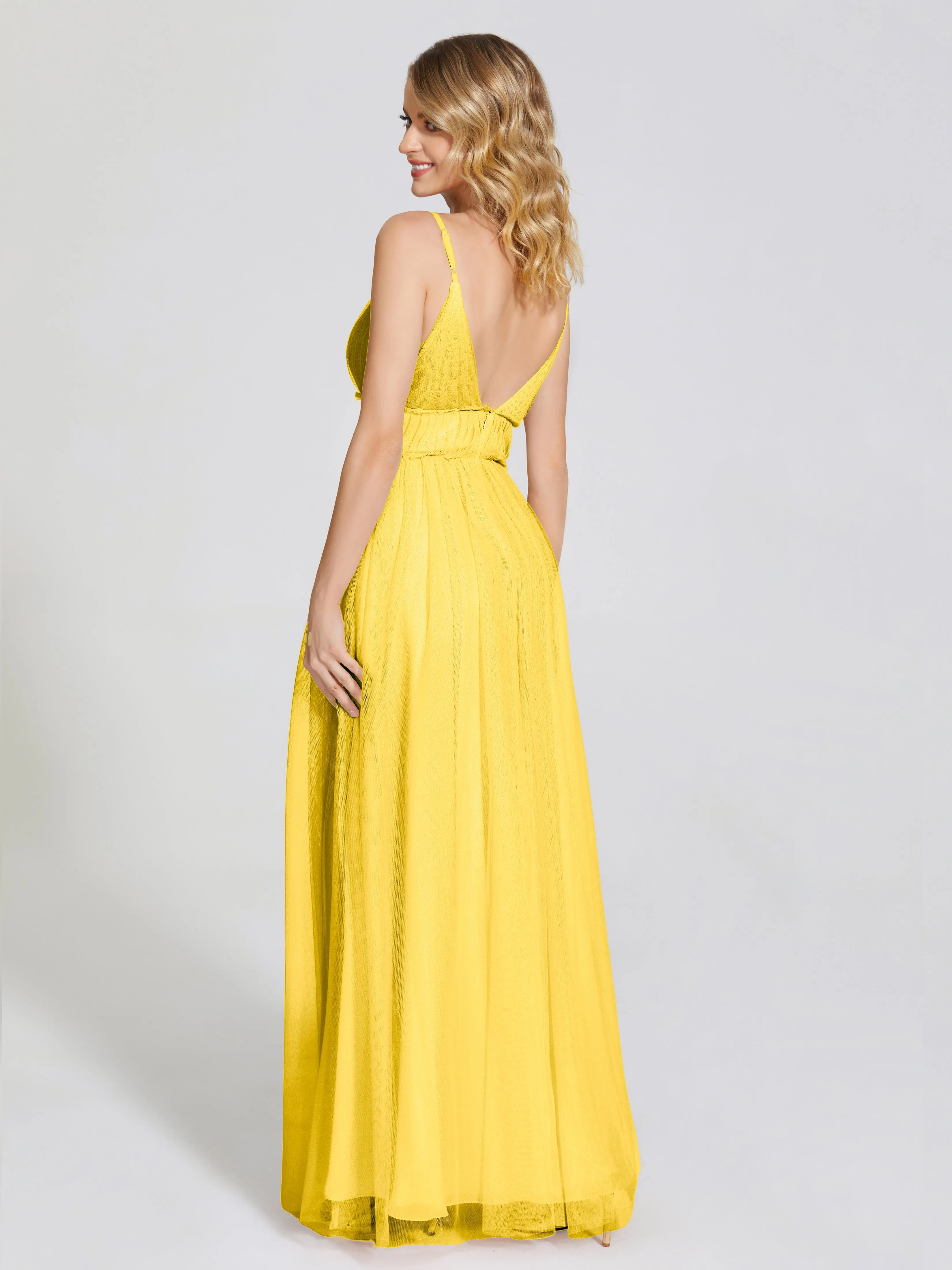 Alayna Elegant Spaghetti Straps Tulle Bridesmaid Dresses