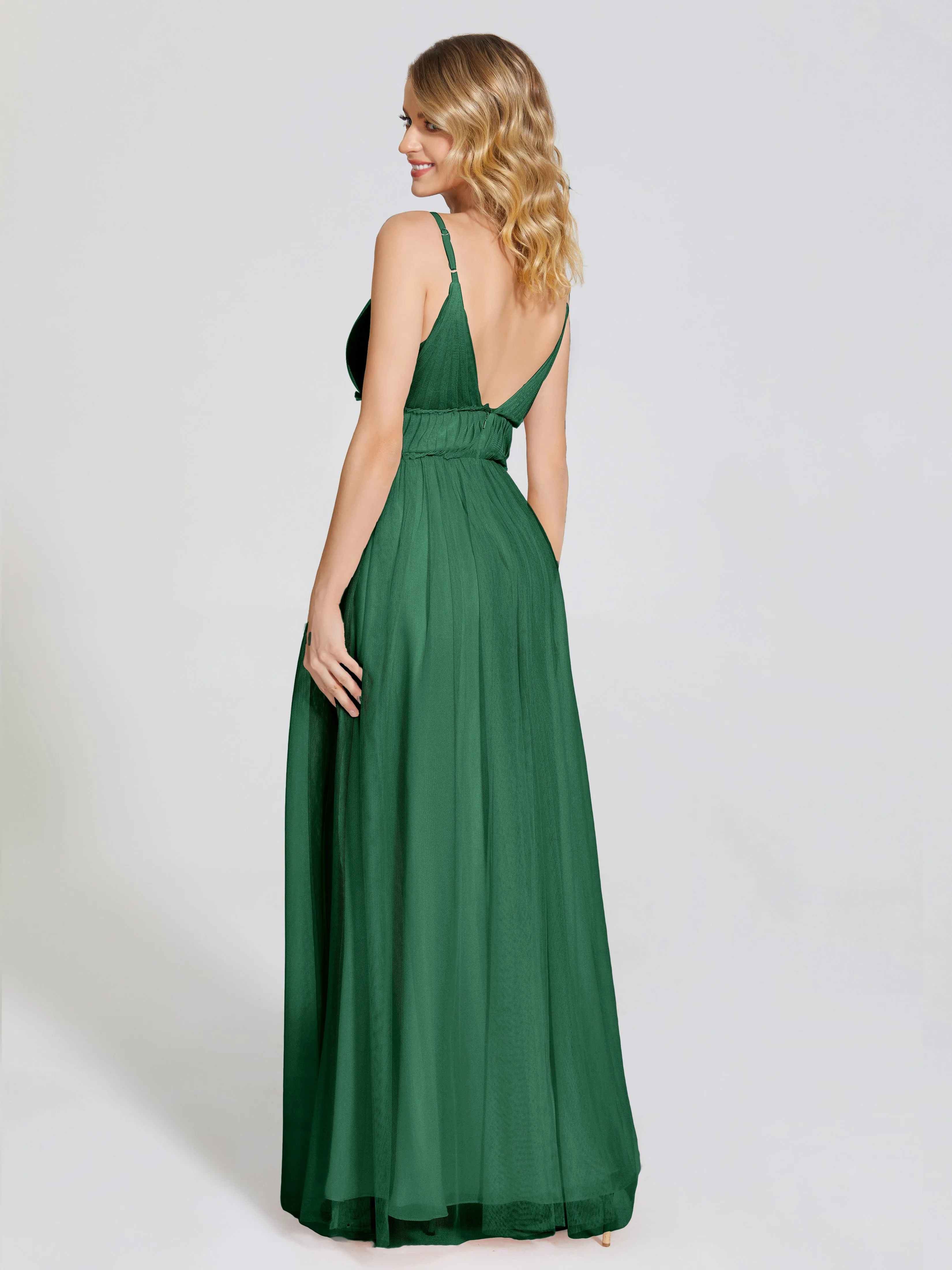 Alayna Elegant Spaghetti Straps Tulle Bridesmaid Dresses