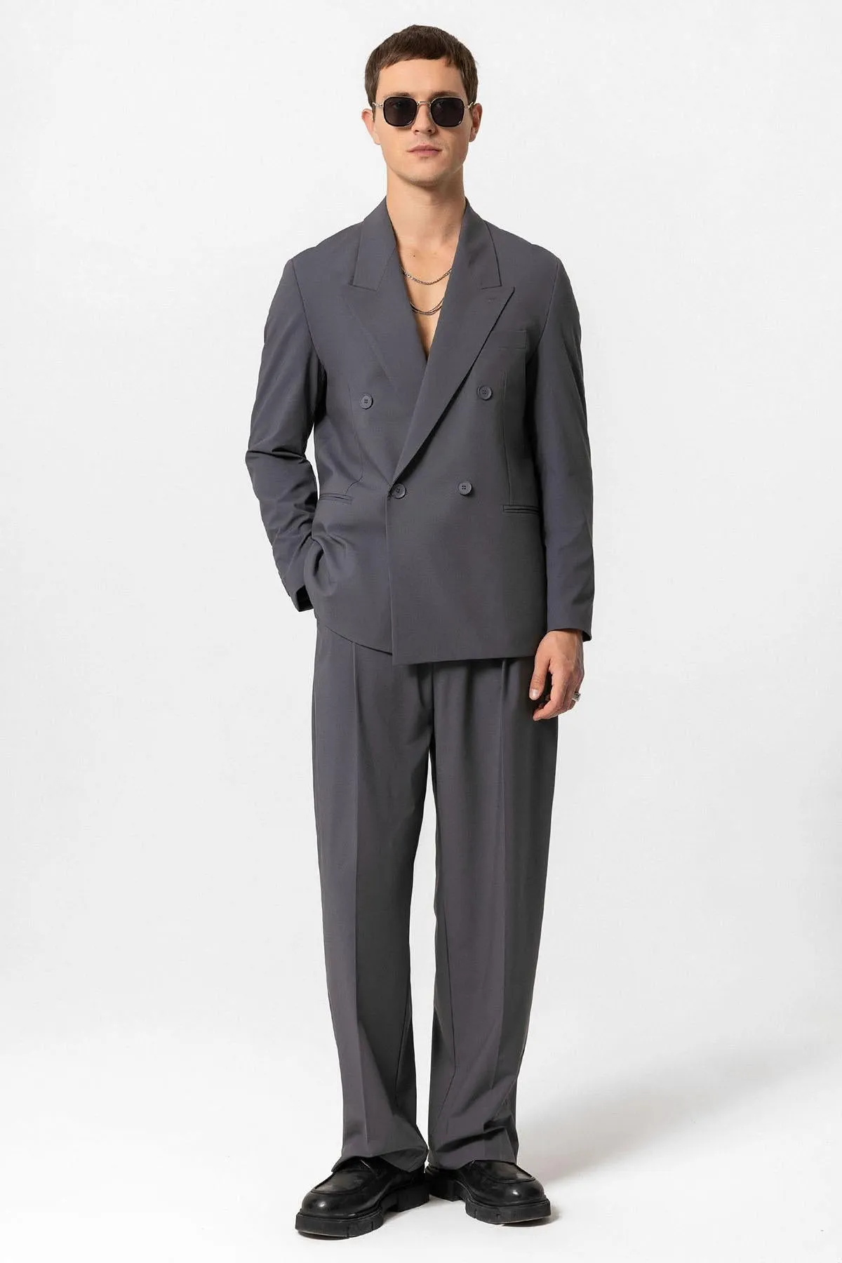 ANT Single Button Double-breasted Men's Blazer Jacket - Bruchsal