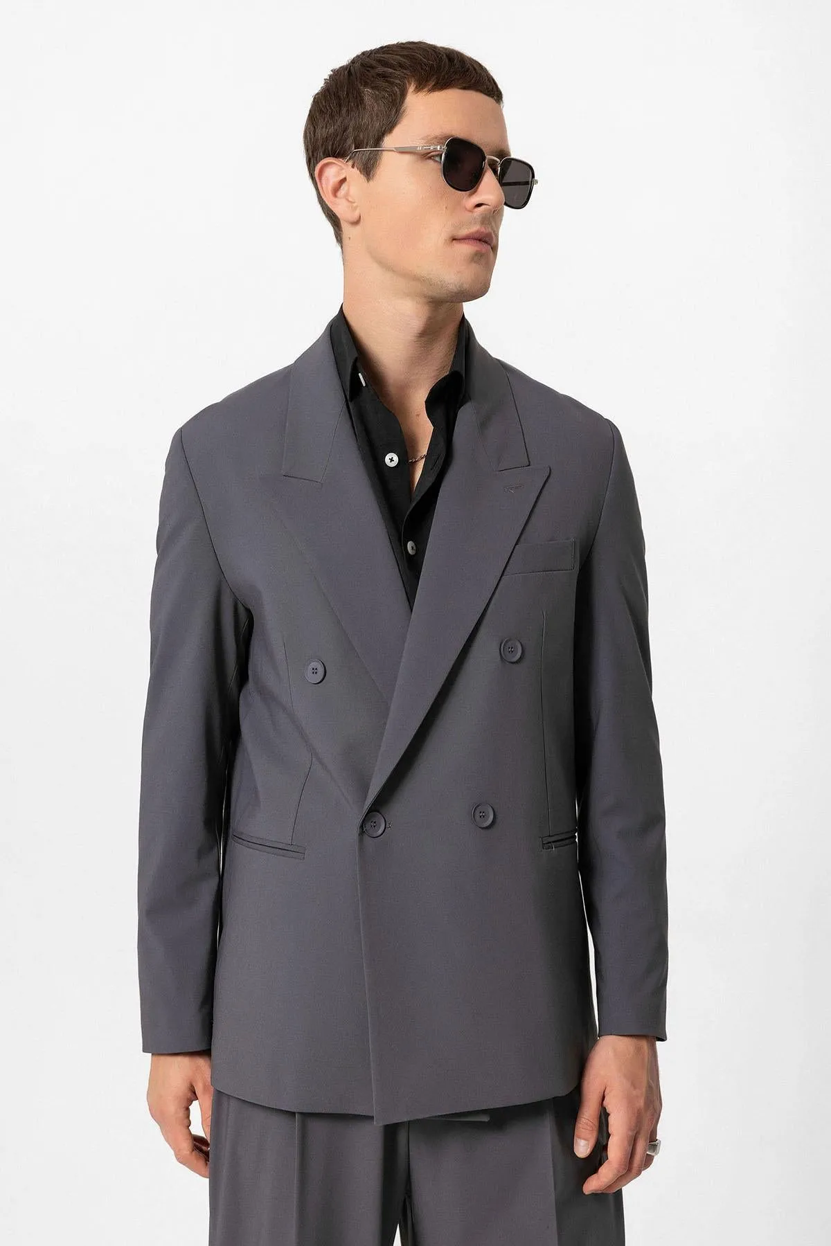 ANT Single Button Double-breasted Men's Blazer Jacket - Bruchsal