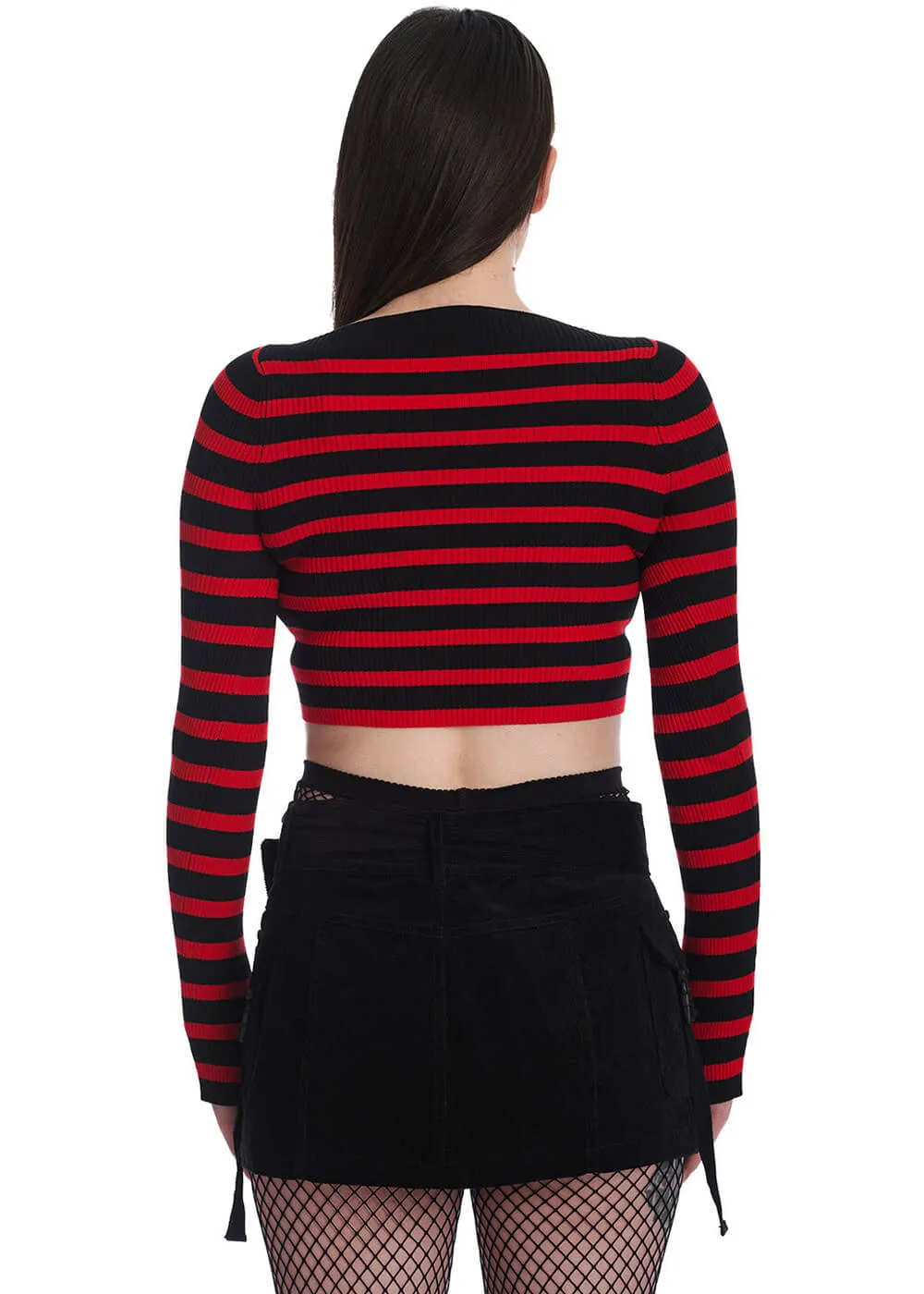 Banned Frances Striped 50's Jumper Red Black