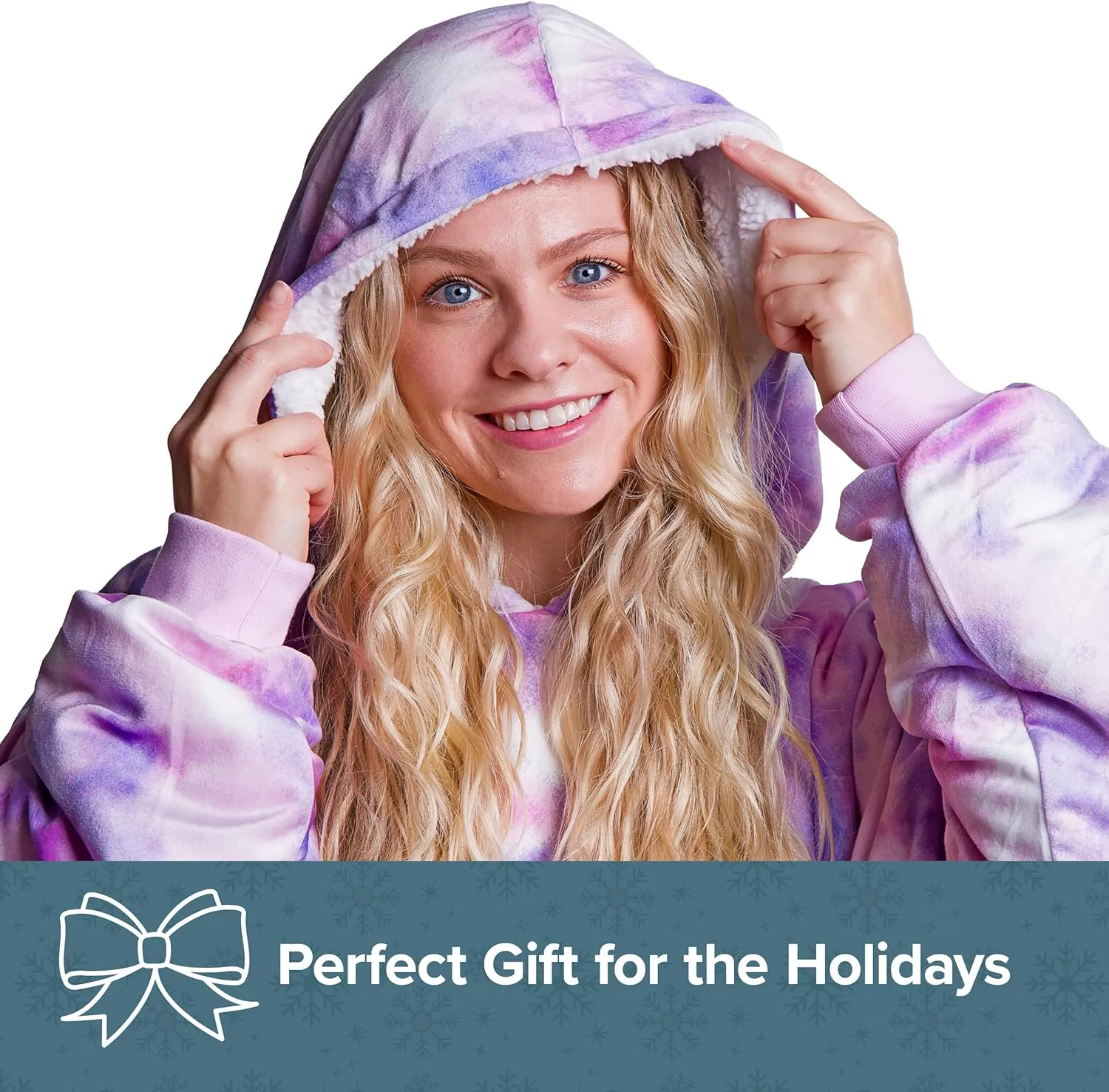 Bare Home Wearable Blanket B-Cozy Hoodie - Soft Plush Sherpa - Warm and Cozy - Oversized Wearable Blanket - Adult & Kid Sizes