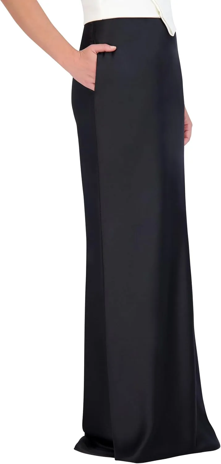 BCBGMAXAZRIA Women's A Line Satin Maxi Skirt