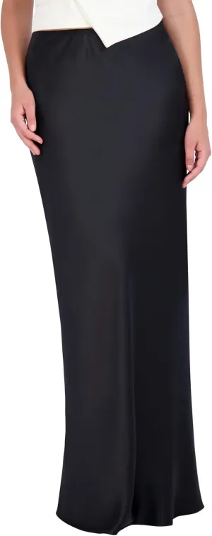 BCBGMAXAZRIA Women's A Line Satin Maxi Skirt