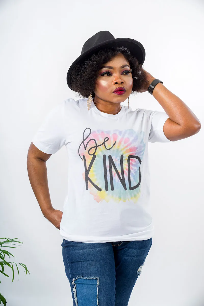 Be Kind Print Tee Shirt For Women