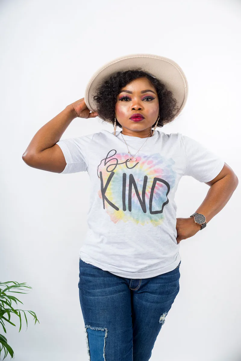 Be Kind Print Tee Shirt For Women