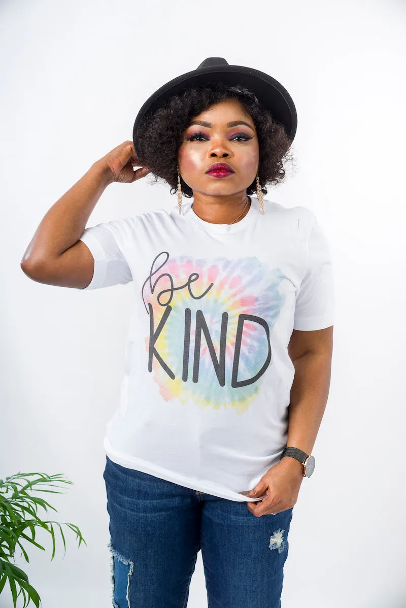 Be Kind Print Tee Shirt For Women