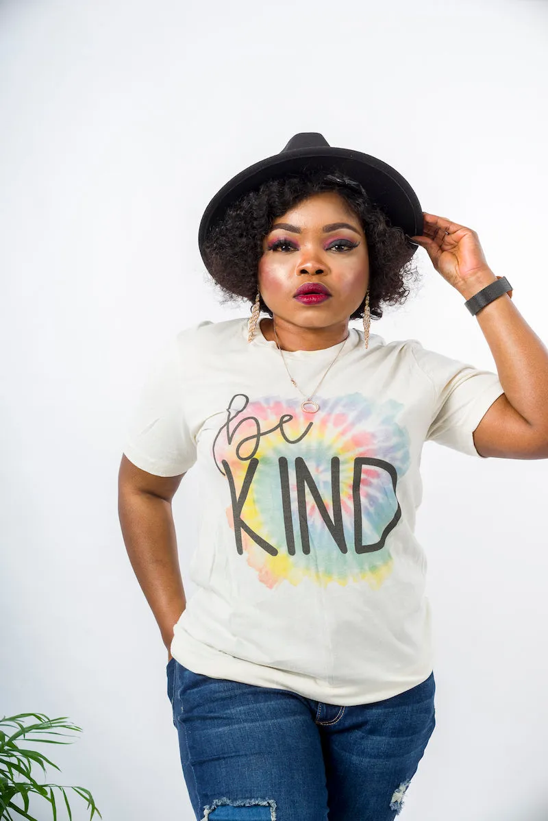 Be Kind Print Tee Shirt For Women