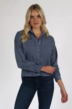 Bella Dahl Office Long Sleeve High Low Hem Shirt