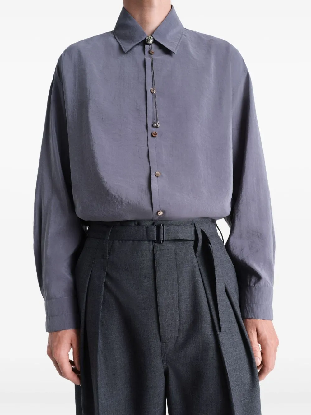 Belted Pleated Trousers