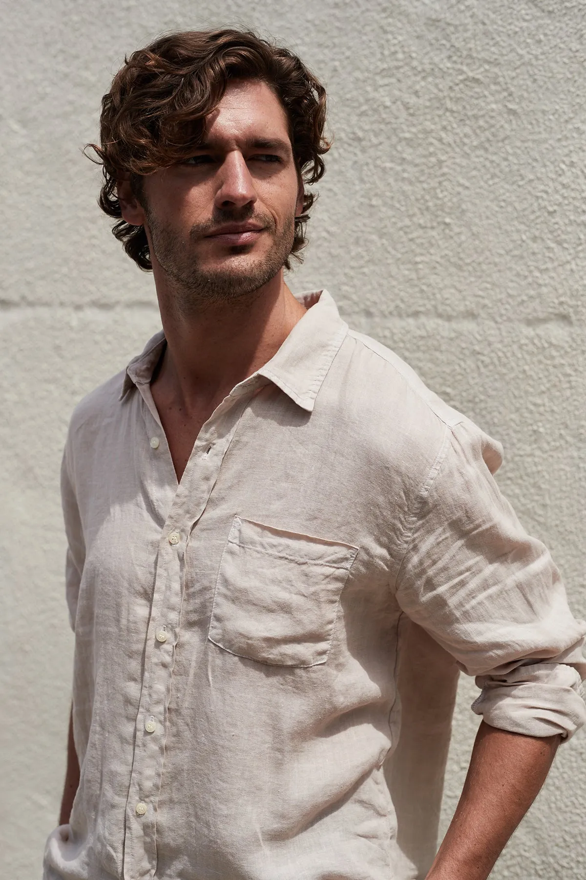 BENTON LINEN BUTTON-UP SHIRT