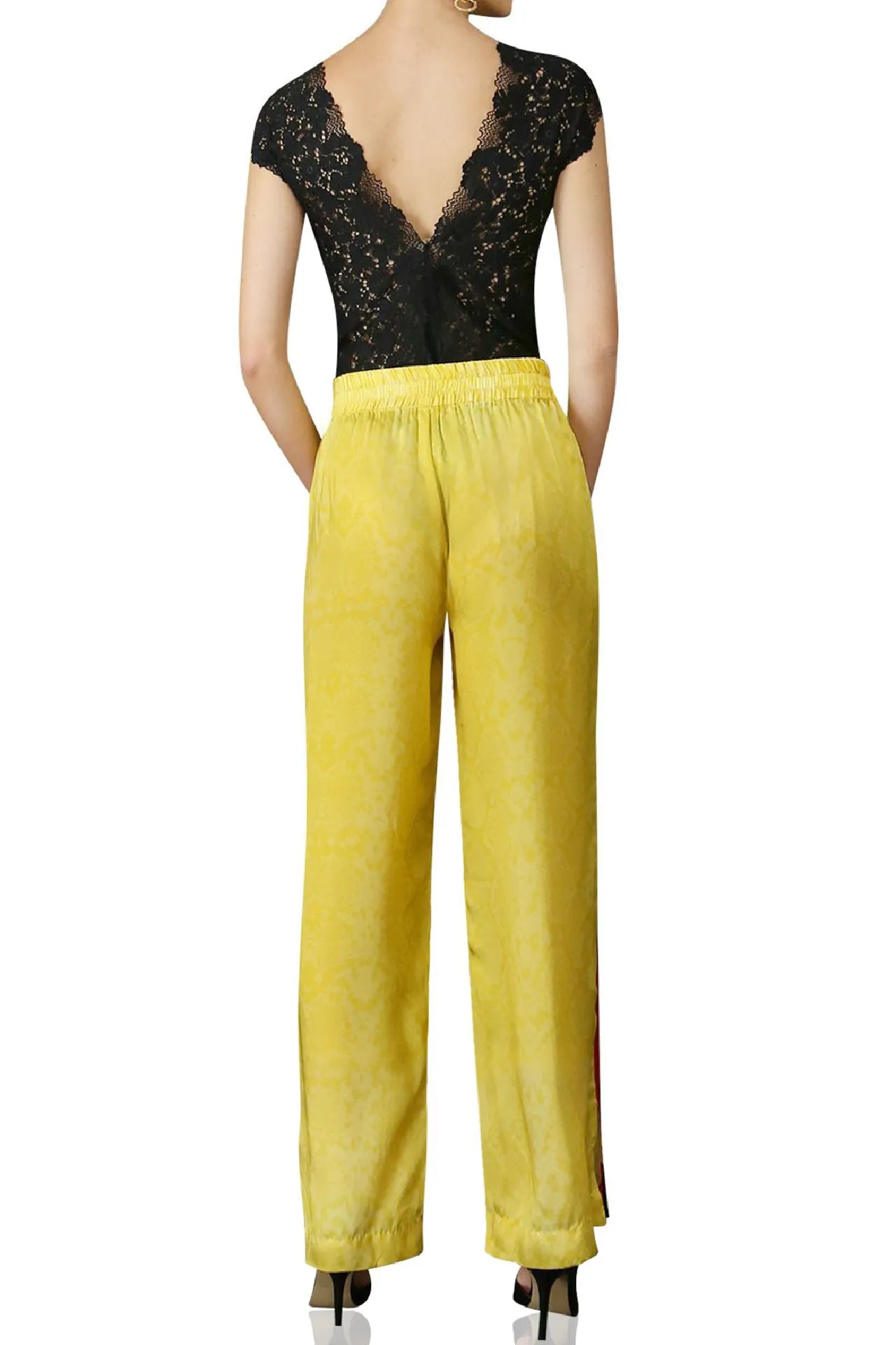 Bias Snake Print Pant In Yellow