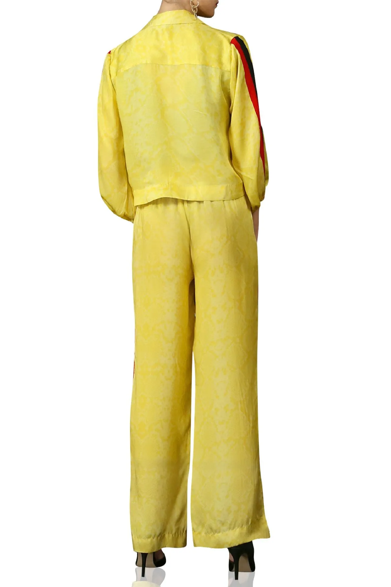 Bias Snake Print Pant In Yellow