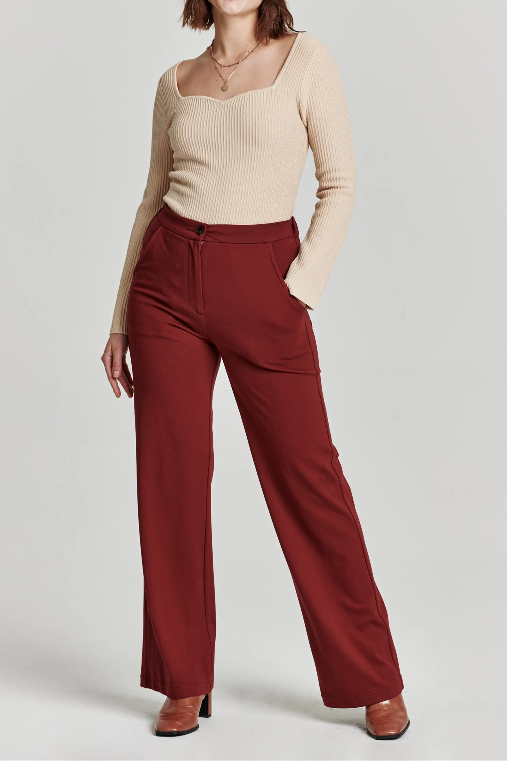 BISHOP WIDE LEG PANT VINO PONTE