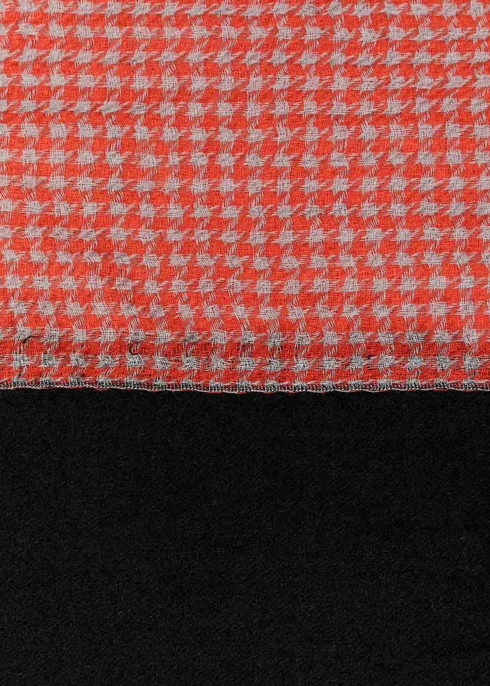 Black & Red Two-Tone Needle Punch Scarf
