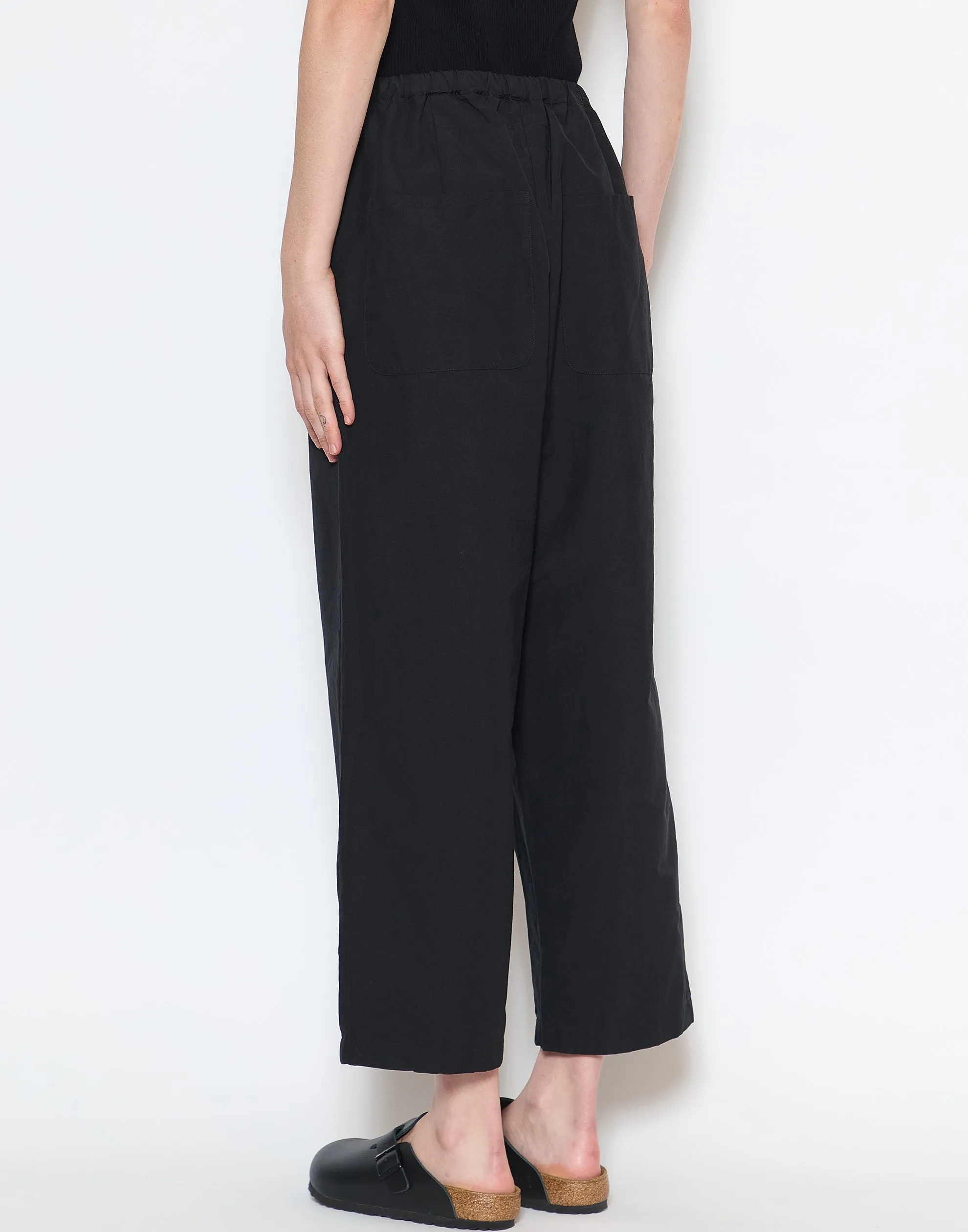 Black Cotton Blend Ronic Worker Pants