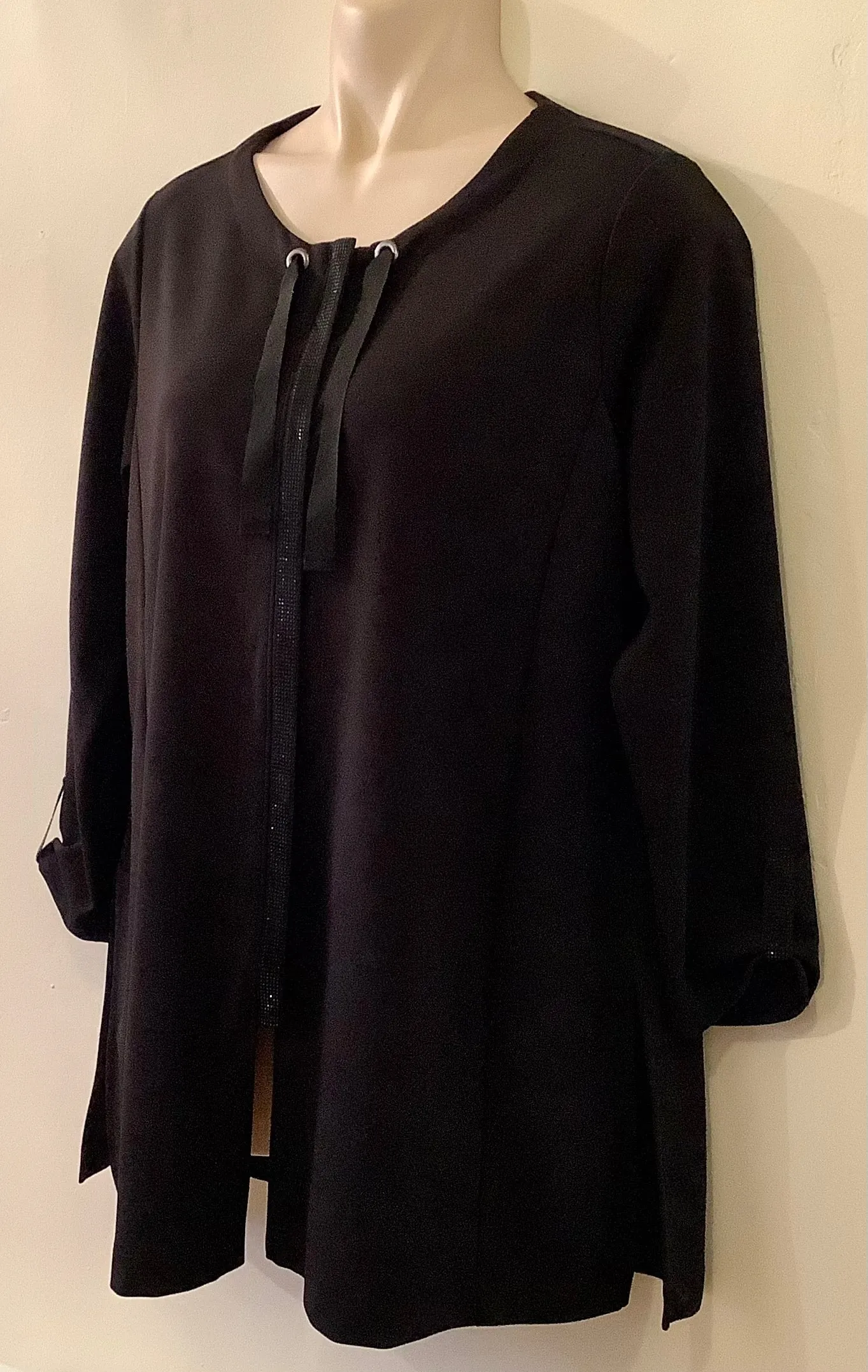 Black Crystal Detail Jacket - Doris Streich