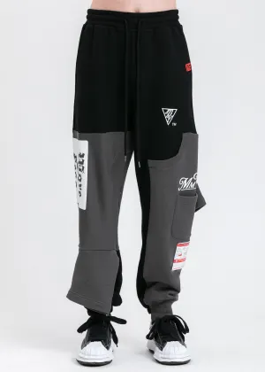 Black Inset T-Shirt Pants