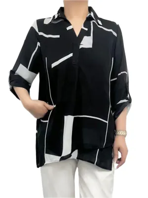 Blouse Sheer Block