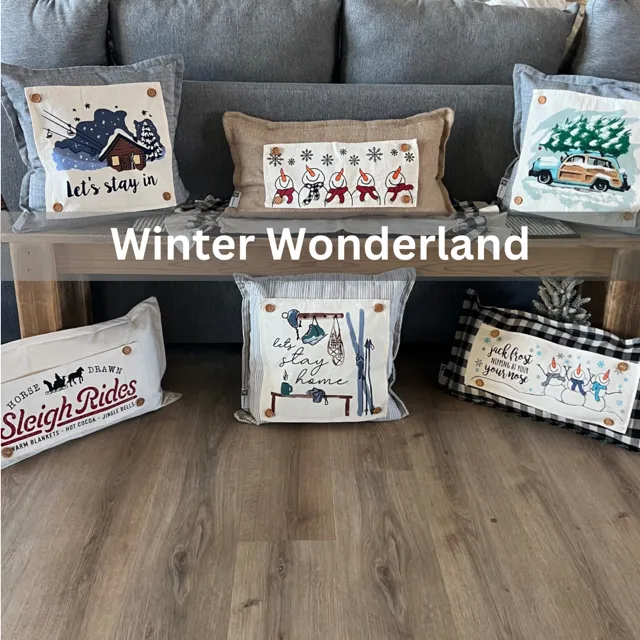BUNDLE DEAL: Winter Season Panels (4 pack) SAVE!!! Winter Wonderland, SLEIGH RIDE, HOME SWEET HOME, SNOWMAN SCARVES, DEER