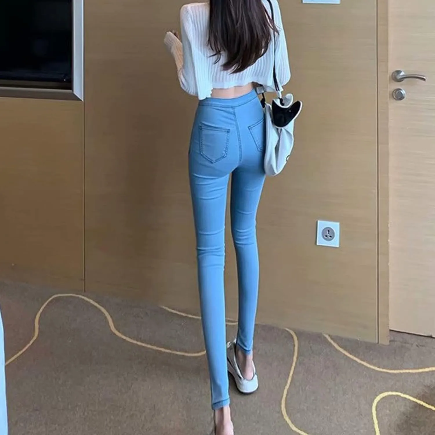 Butt Lifting Skinny Jeans for Women High Waisted Tapered Leg Denim Pants Stretch Classic Casual Slim Fit Jean