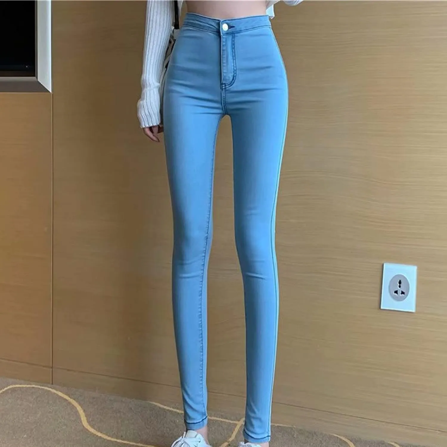 Butt Lifting Skinny Jeans for Women High Waisted Tapered Leg Denim Pants Stretch Classic Casual Slim Fit Jean