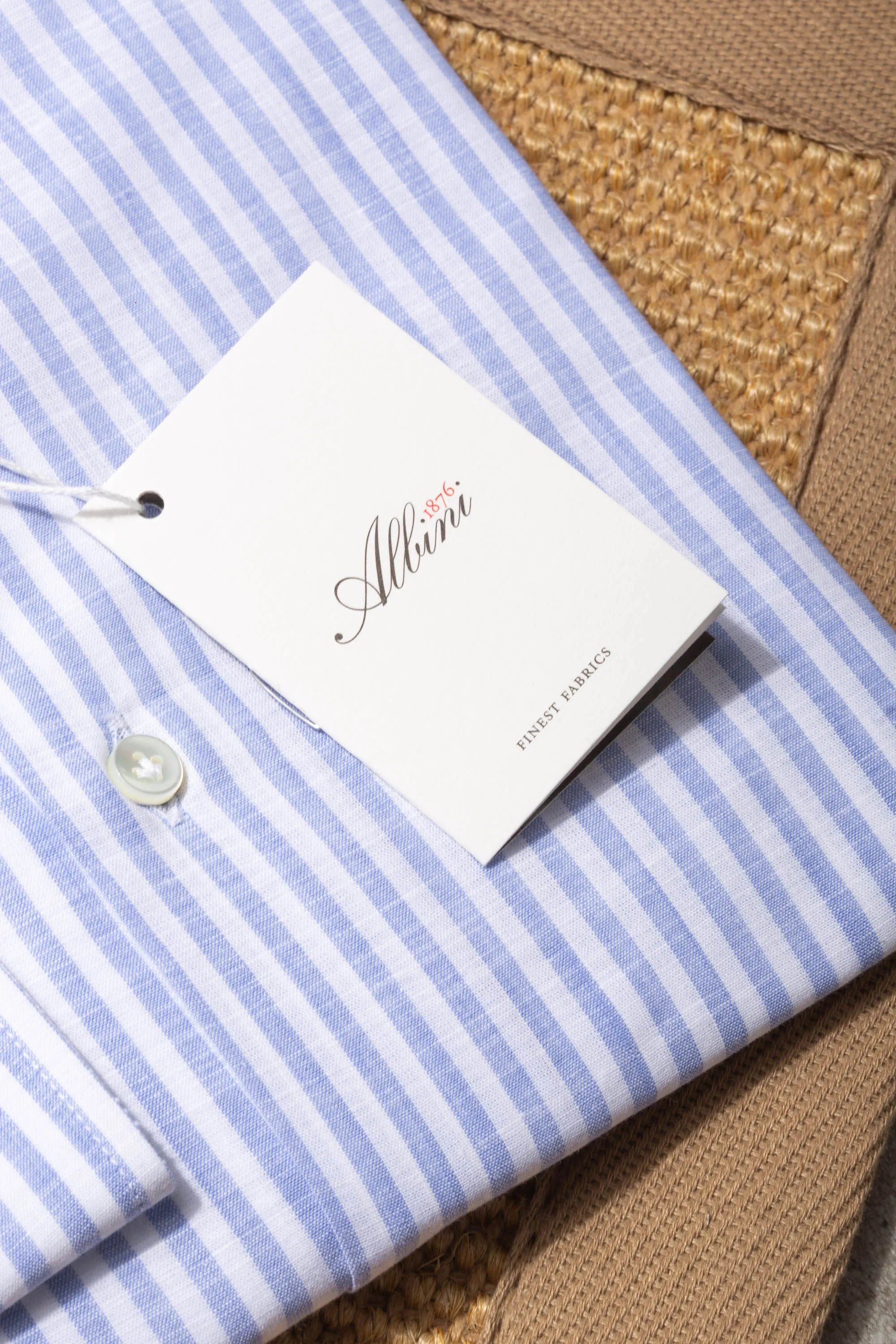 Button down light blue striped shirt ”Sartoriale collection”- Made In Italy