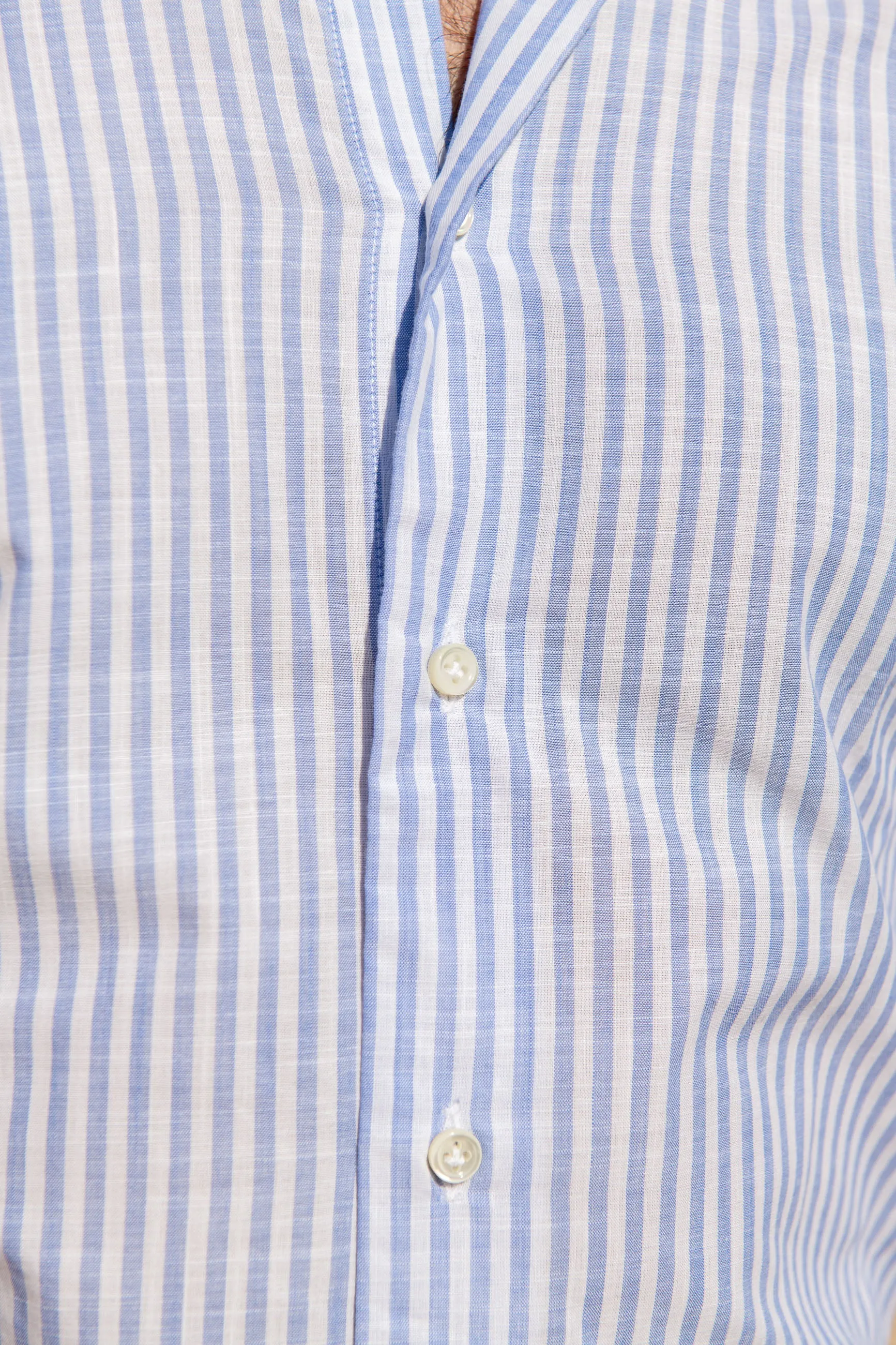 Button down light blue striped shirt ”Sartoriale collection”- Made In Italy