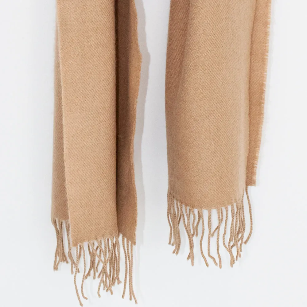 Camel Merino Wool Scarf