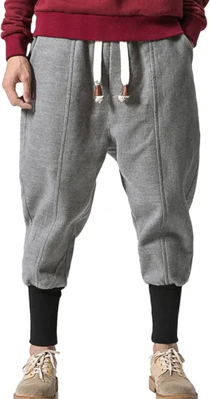 Cargo Pants for Men Relaxed Fit Mens Cargo Pants Waist Solid Color Pants Pocket Loose Fleece Casual Pants Men Fashion