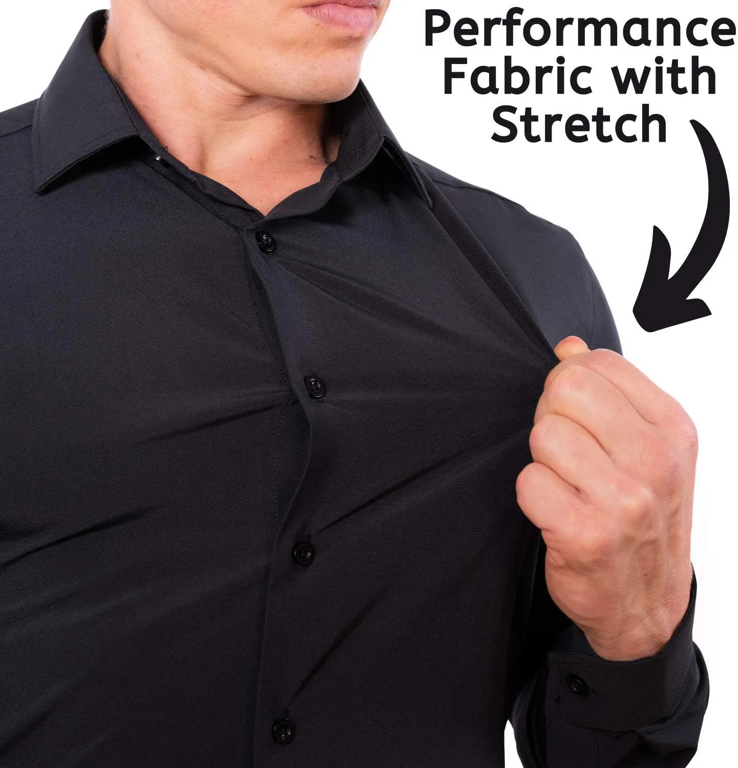 CC Performance Slim Fit Short Sleeve Button Down Shirts for Men | Wrinkle Resistant Casual Button Up Shirts for Men