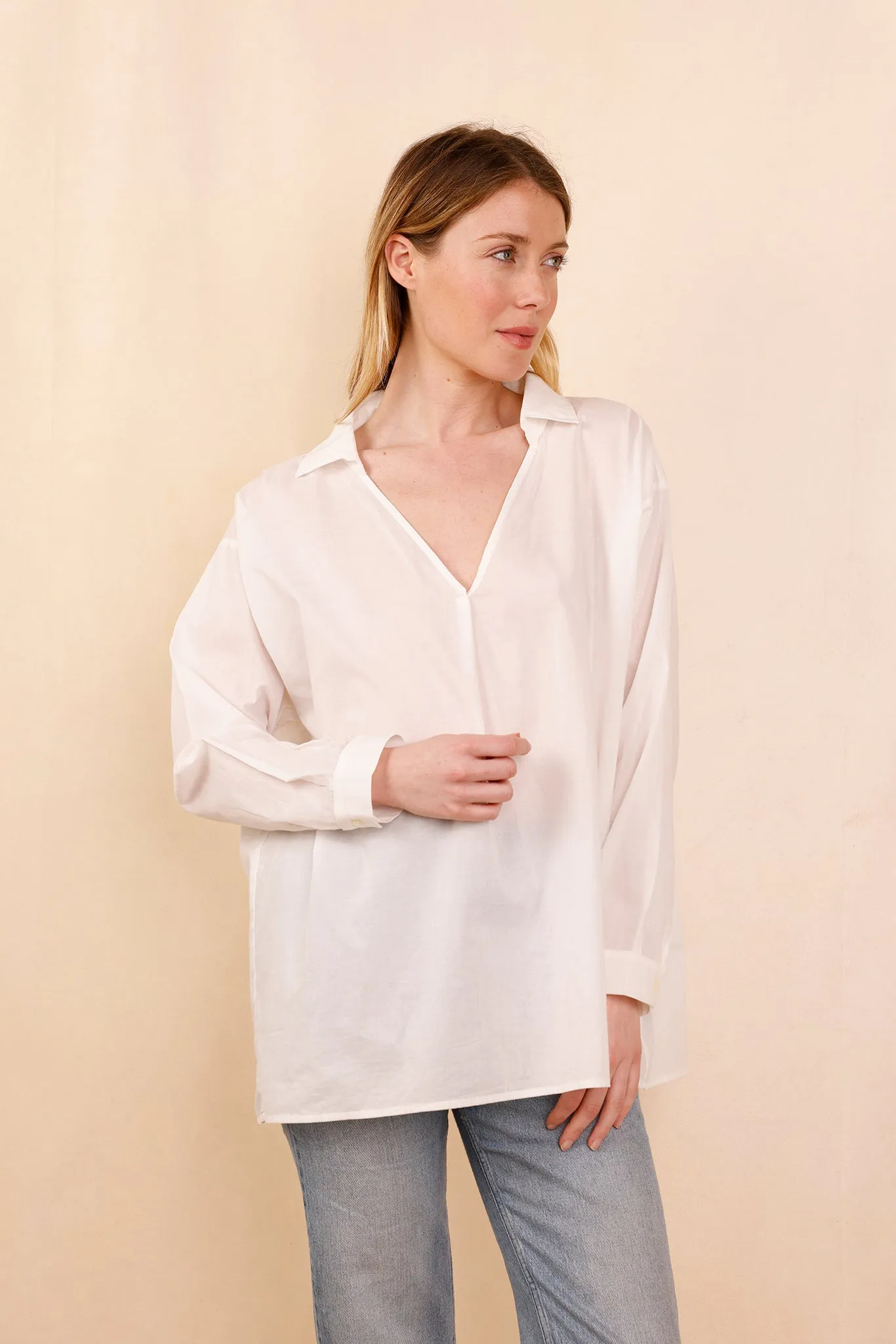 Chemise ASANA blanc - 100% Voile De Coton