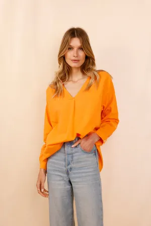 Chemise ASANA orange - 100% Voile de Coton