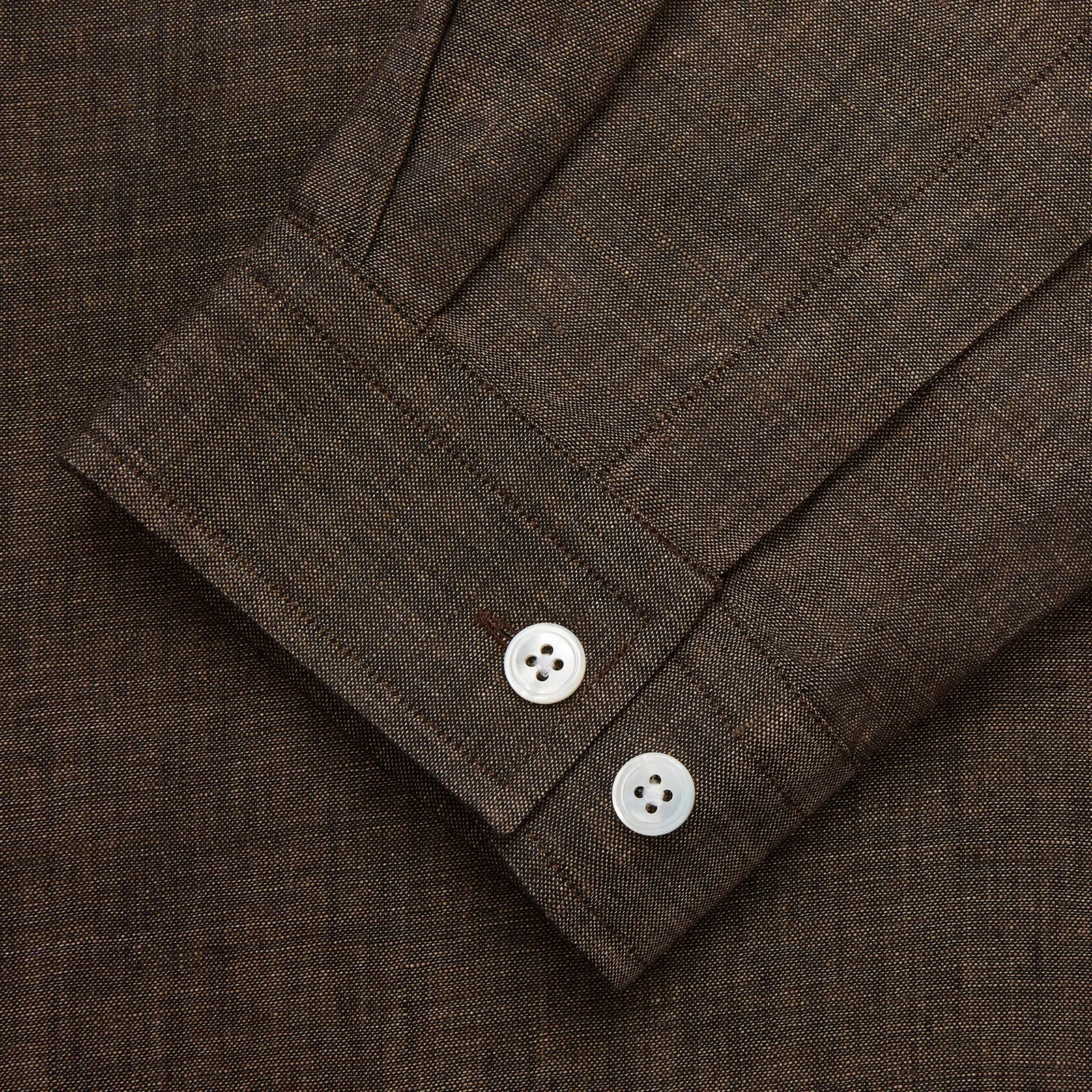 Chocolate Brown Linen Holiday Fit Fellows Shirt